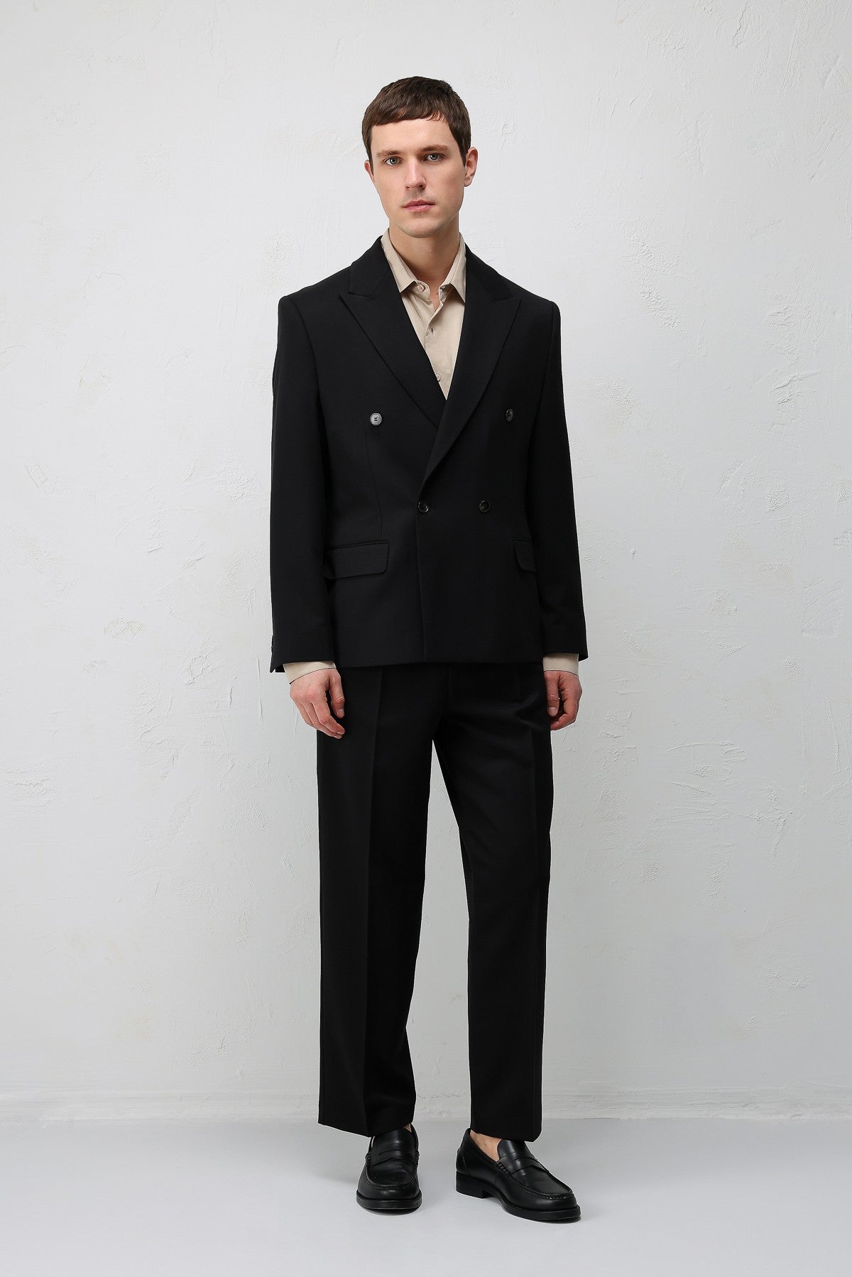 Relax Fit Double-Breasted Men's Blazer