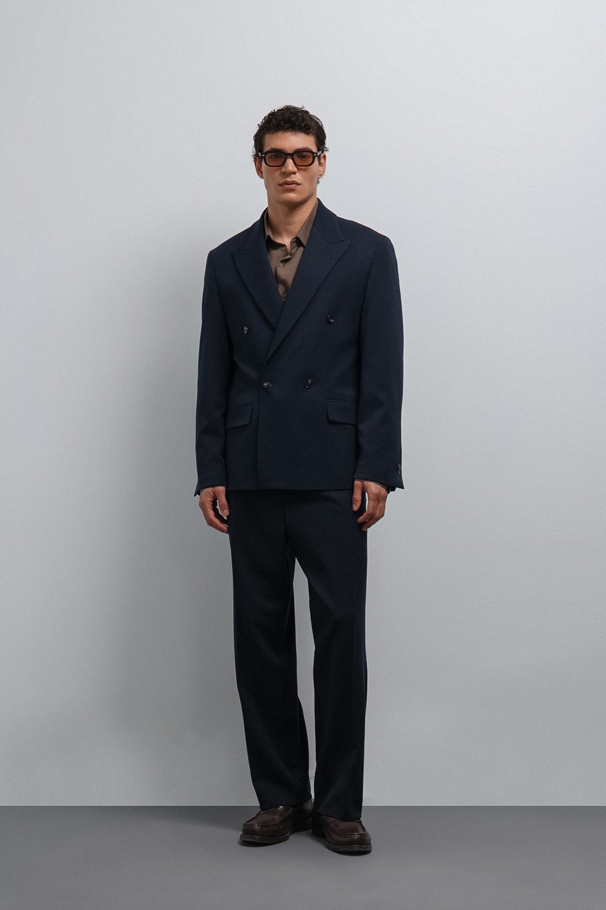 Relax Fit Double-Breasted Men's Blazer