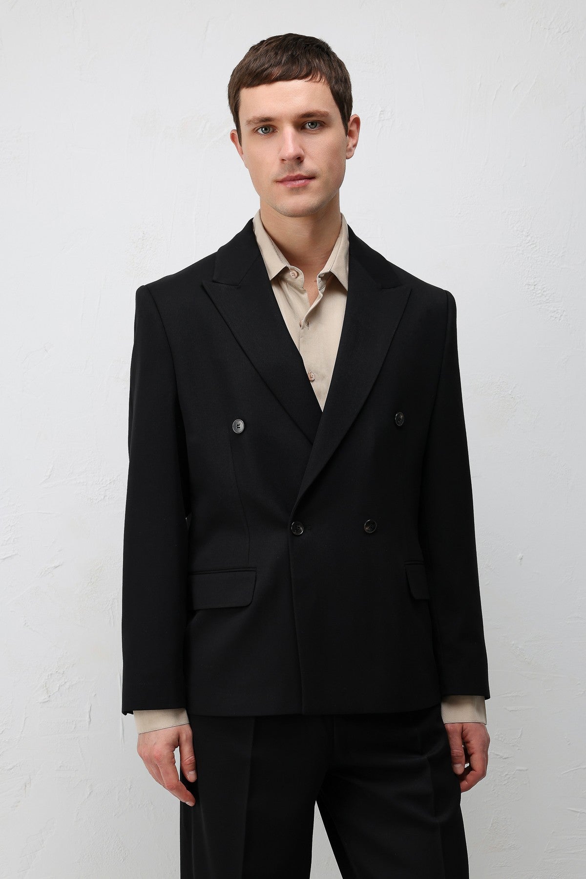 Relax Fit Double-Breasted Men's Blazer