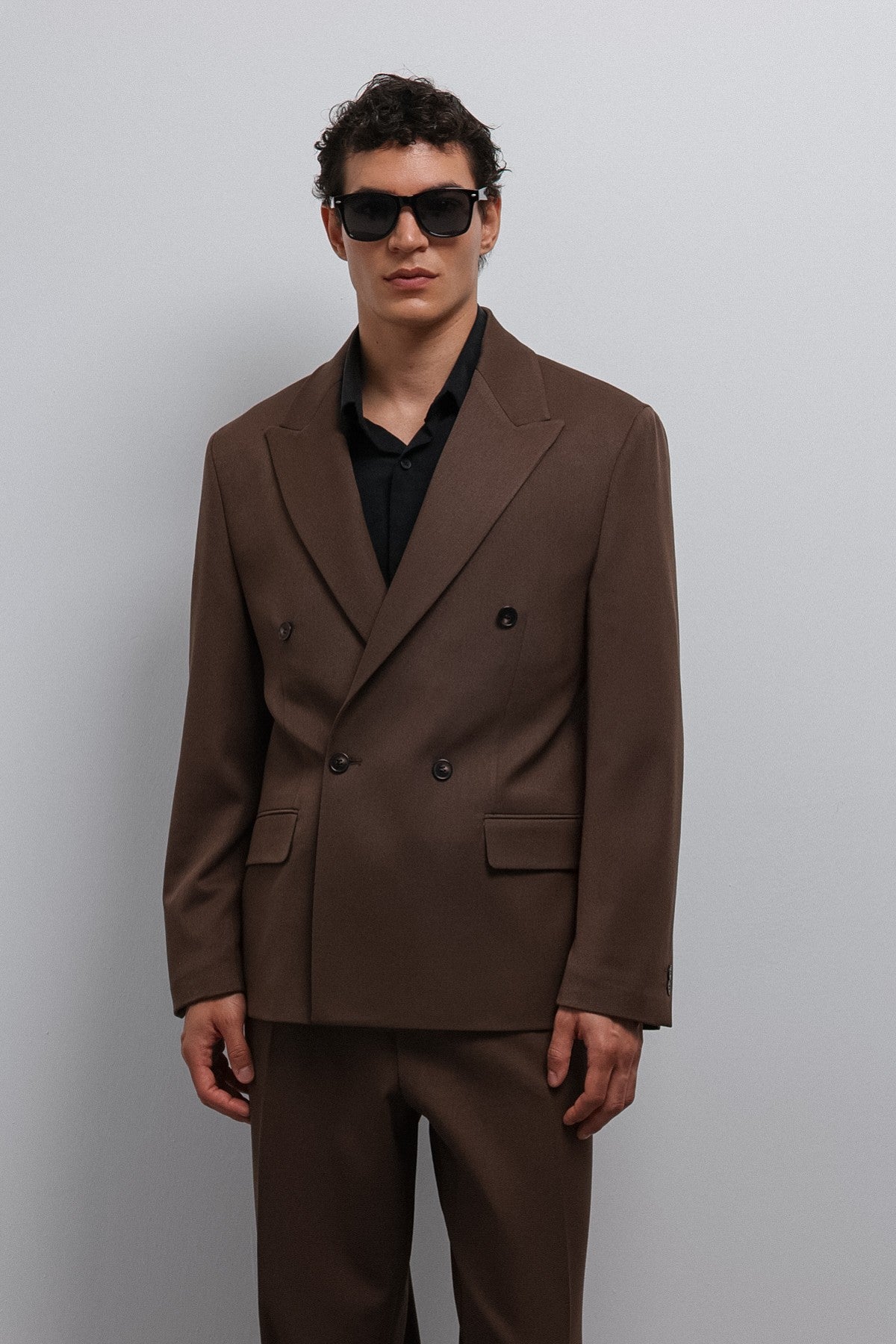 Relax Fit Double-Breasted Men's Blazer
