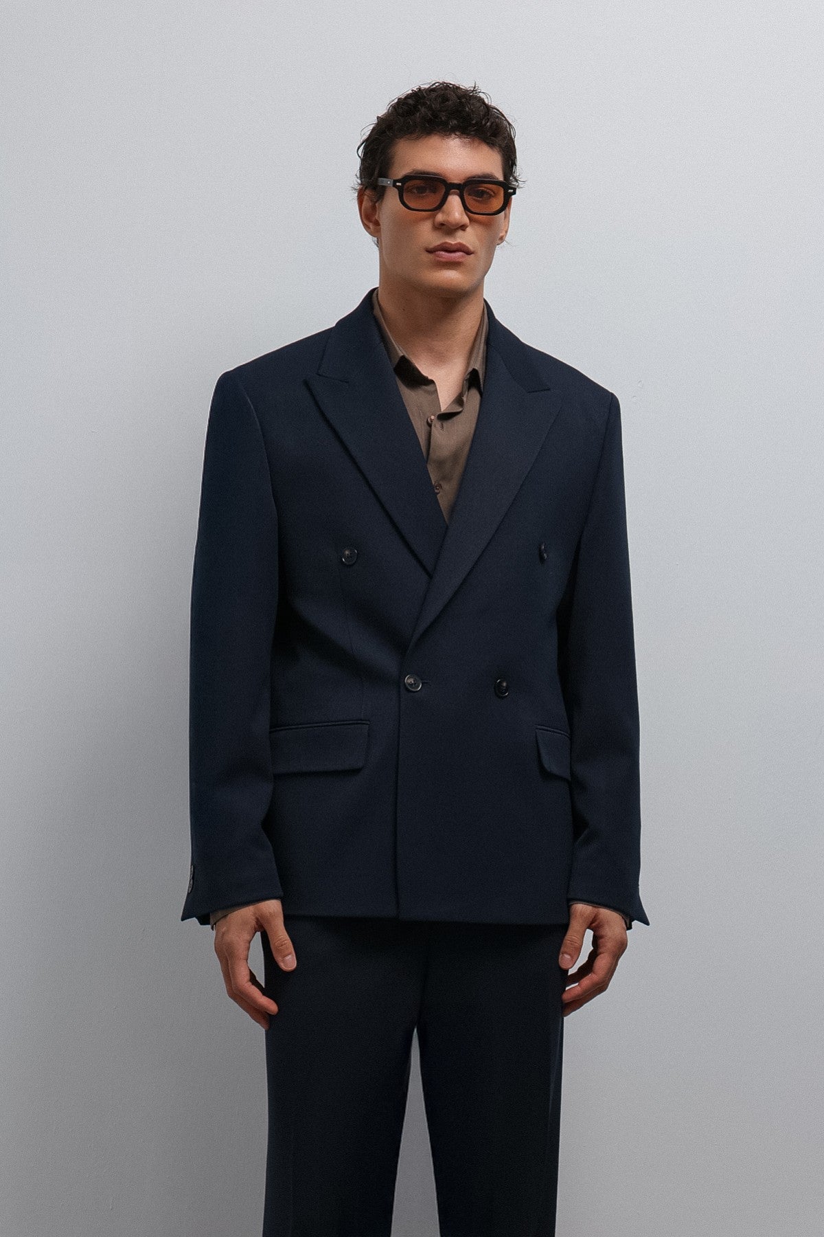 Relax Fit Double-Breasted Men's Blazer