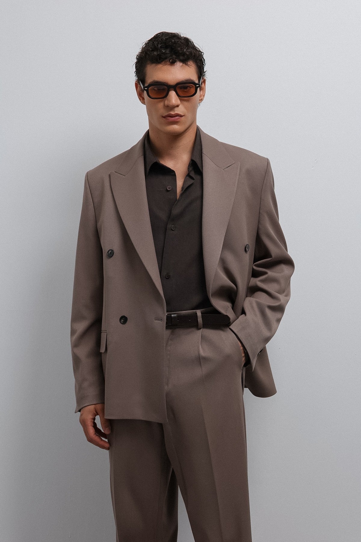 Relax Fit Double-Breasted Men's Blazer