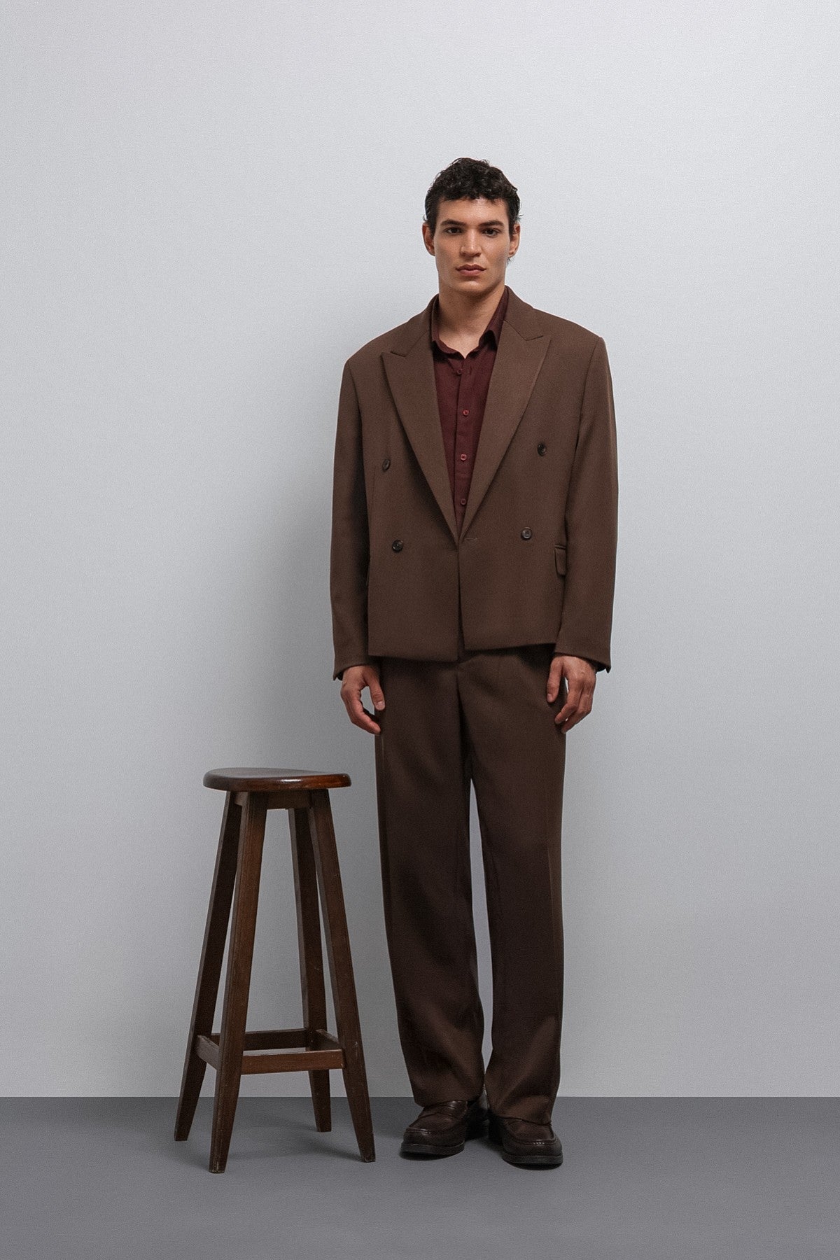 Antioch Kruvaze Relax Crop-Fit Blazer Jacket