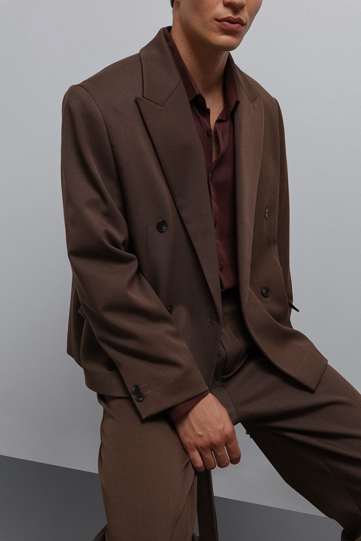 Antioch Kruvaze Relax Crop-Fit Blazer Jacket