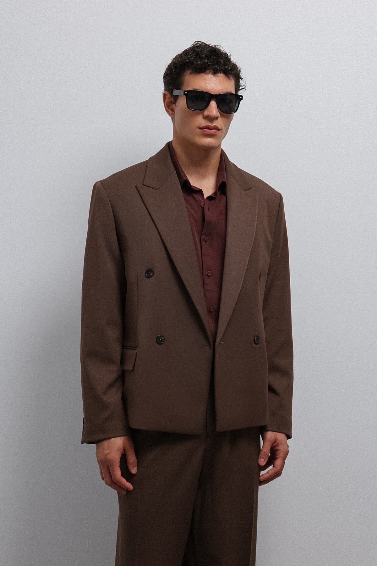 Antioch Kruvaze Relax Crop-Fit Blazer Jacket