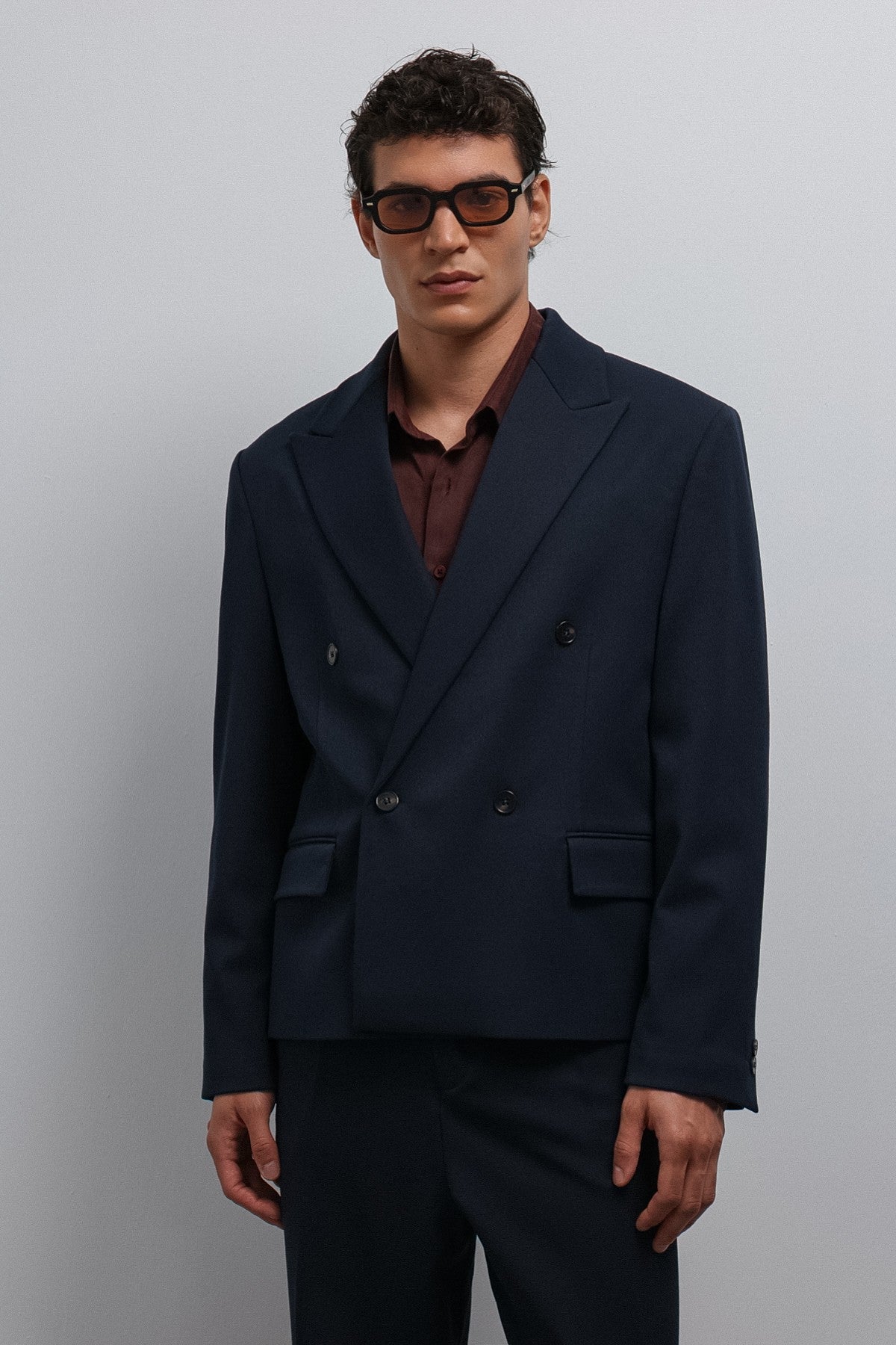 Antioch Kruvaze Relax Crop-Fit Blazer Jacket