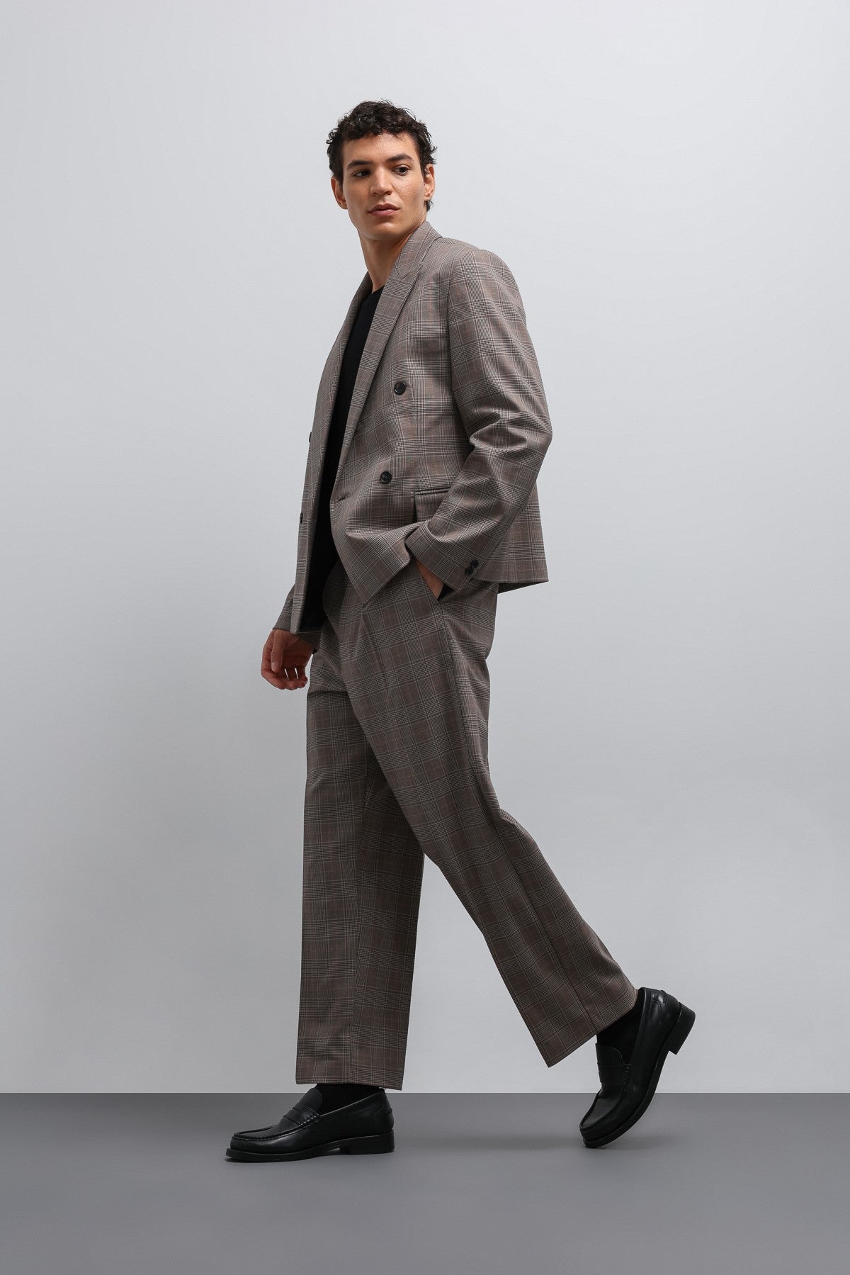 Antioch Checkered Double-Breasted Men's Blazer