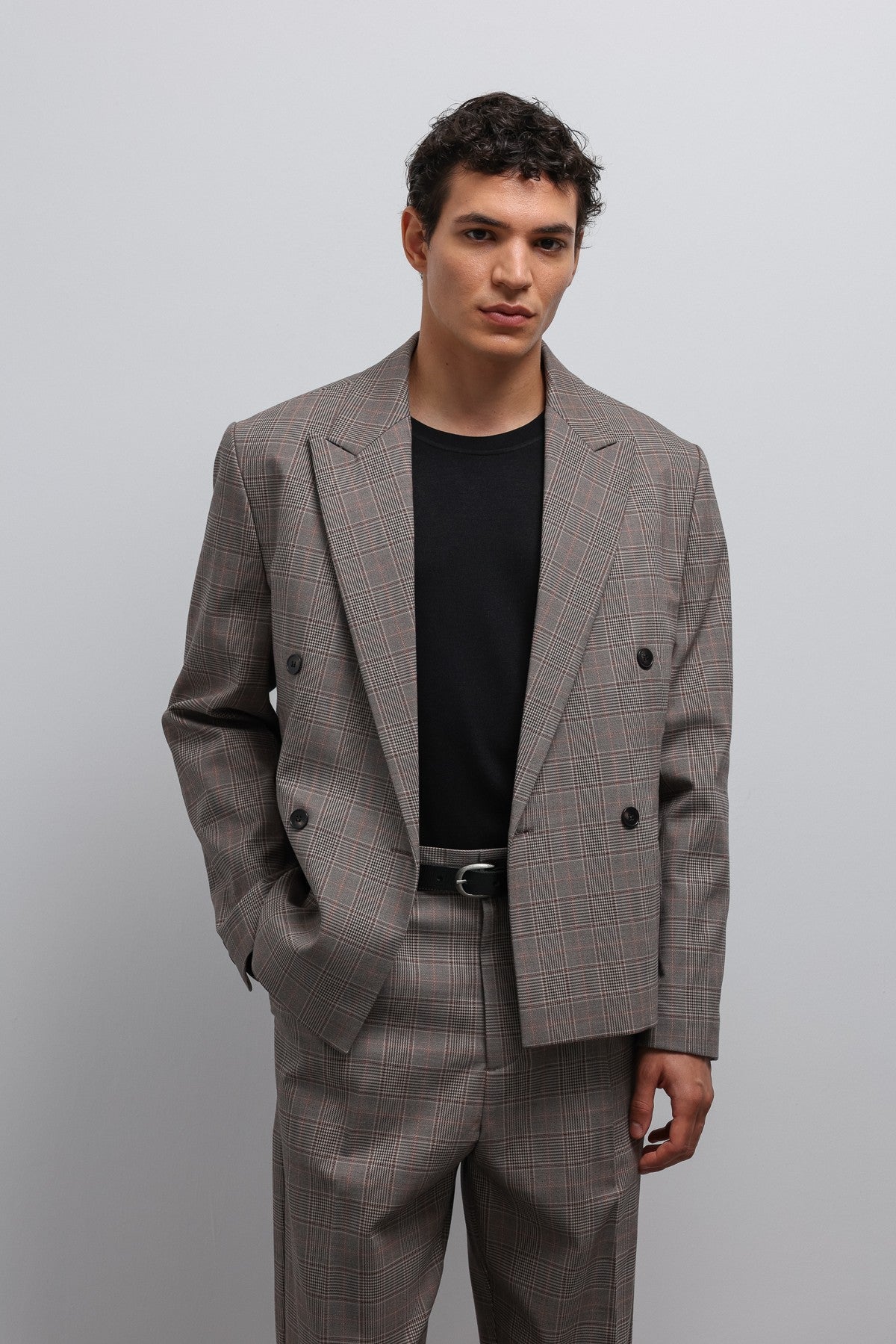 Antioch Checkered Double-Breasted Men's Blazer