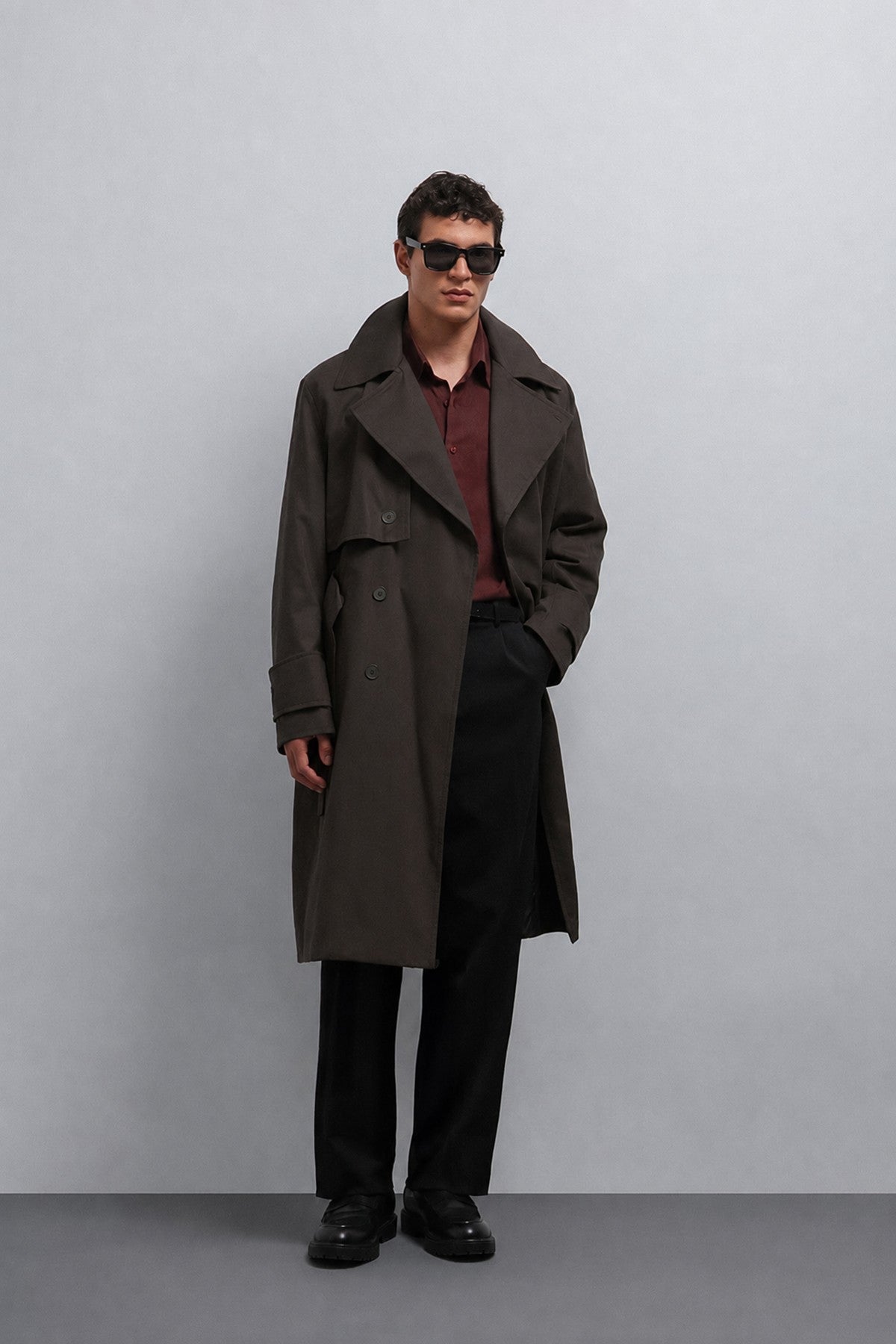 Relax Fit Men's Trench Coat