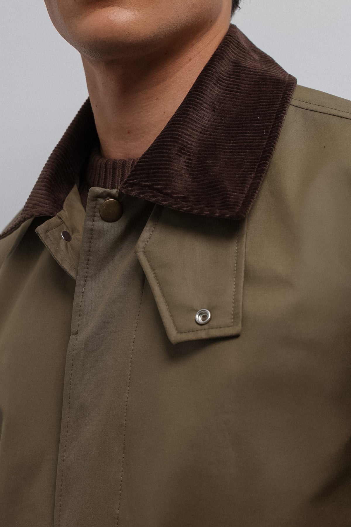 Antioch Contrast Collar Technical Men's Trench Coat