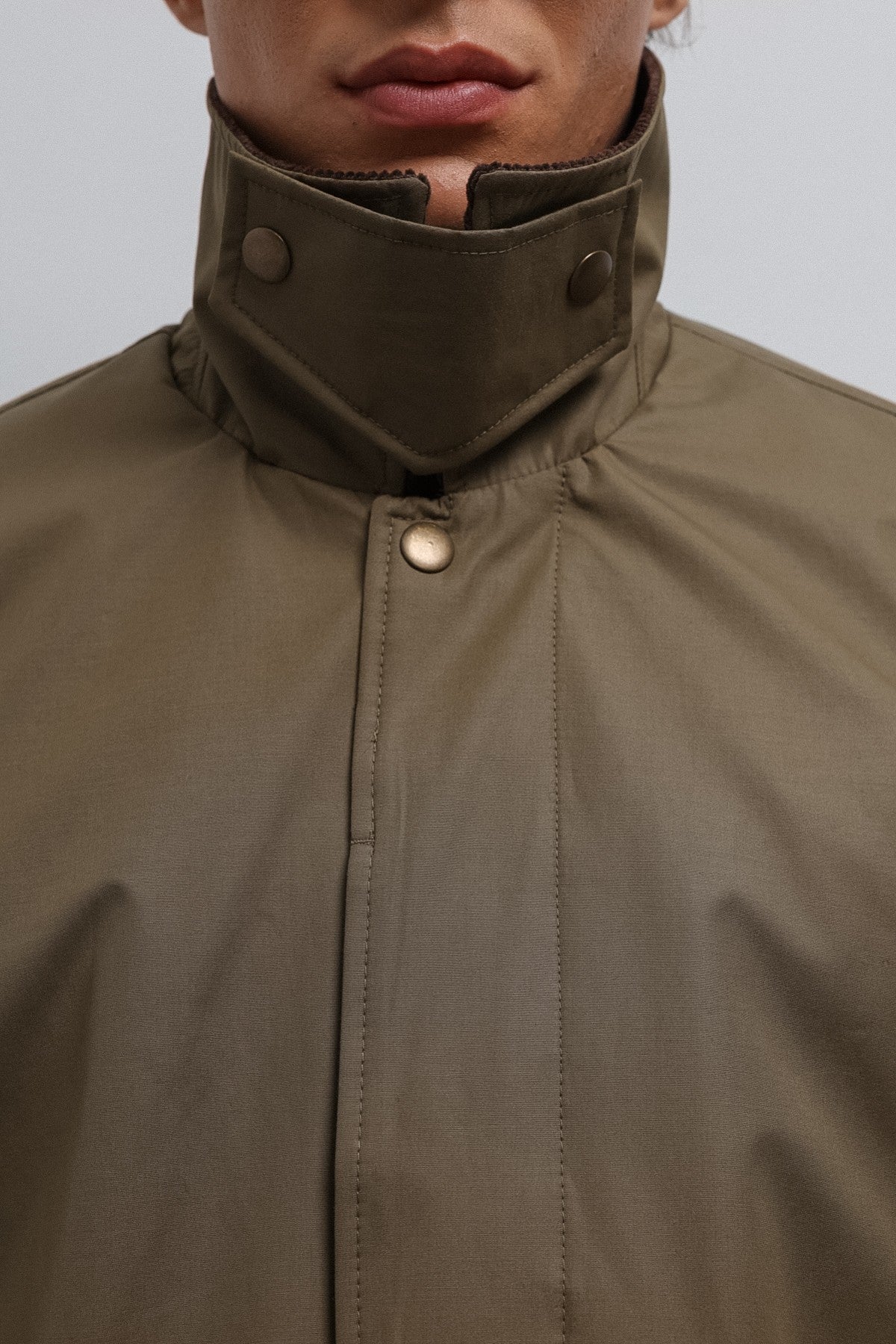 Antioch Contrast Collar Technical Men's Trench Coat