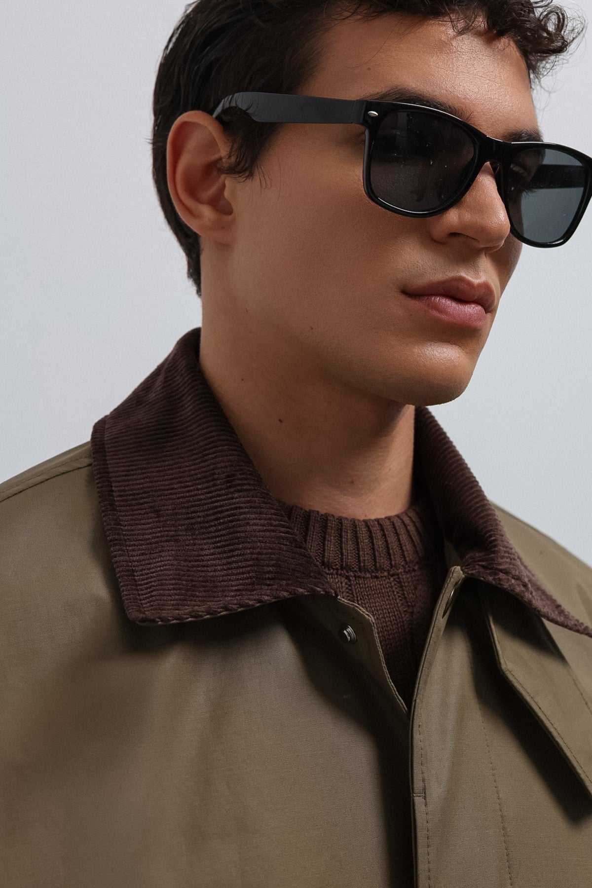 Antioch Contrast Collar Technical Men's Trench Coat