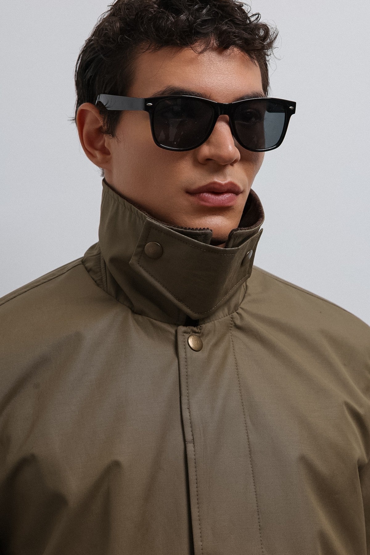 Antioch Contrast Collar Technical Men's Trench Coat