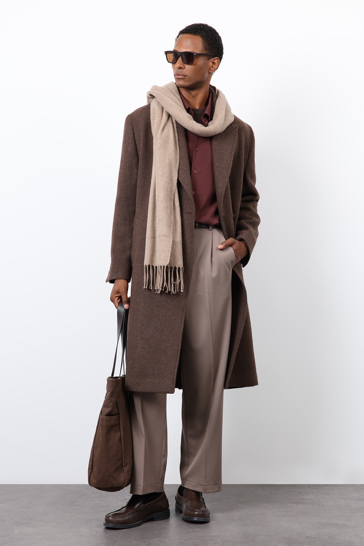 Antioch Wool-Blend Double-Breasted Men's Coat