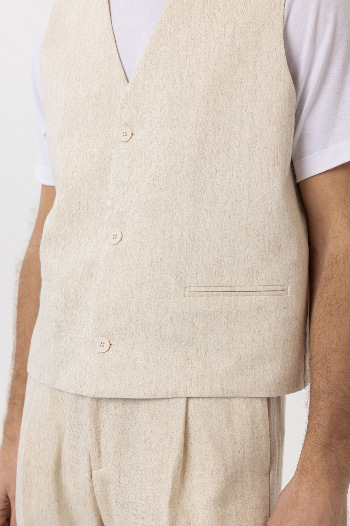 Antioch Relax Fit Men's Linen-Blend Vest