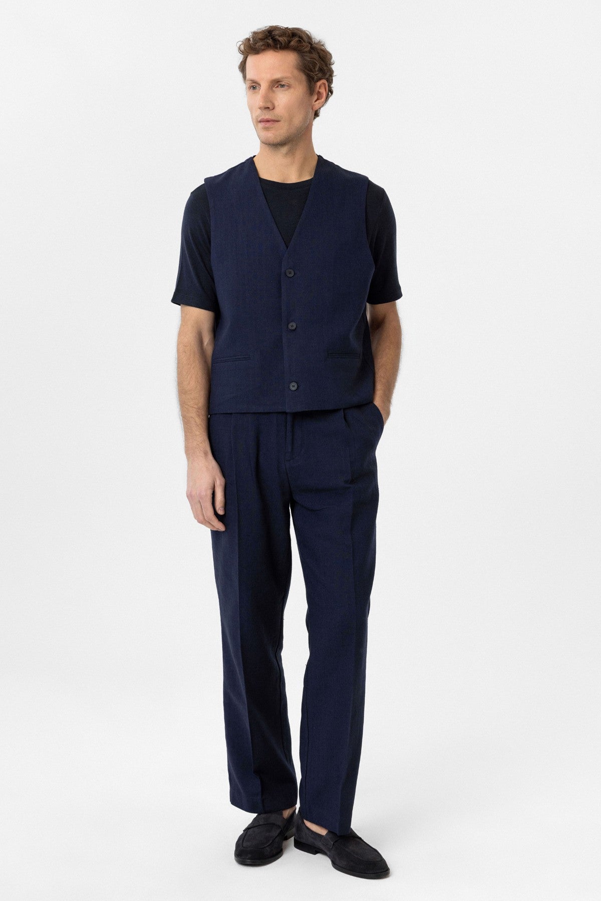 Antioch Relax Fit Men's Linen-Blend Vest