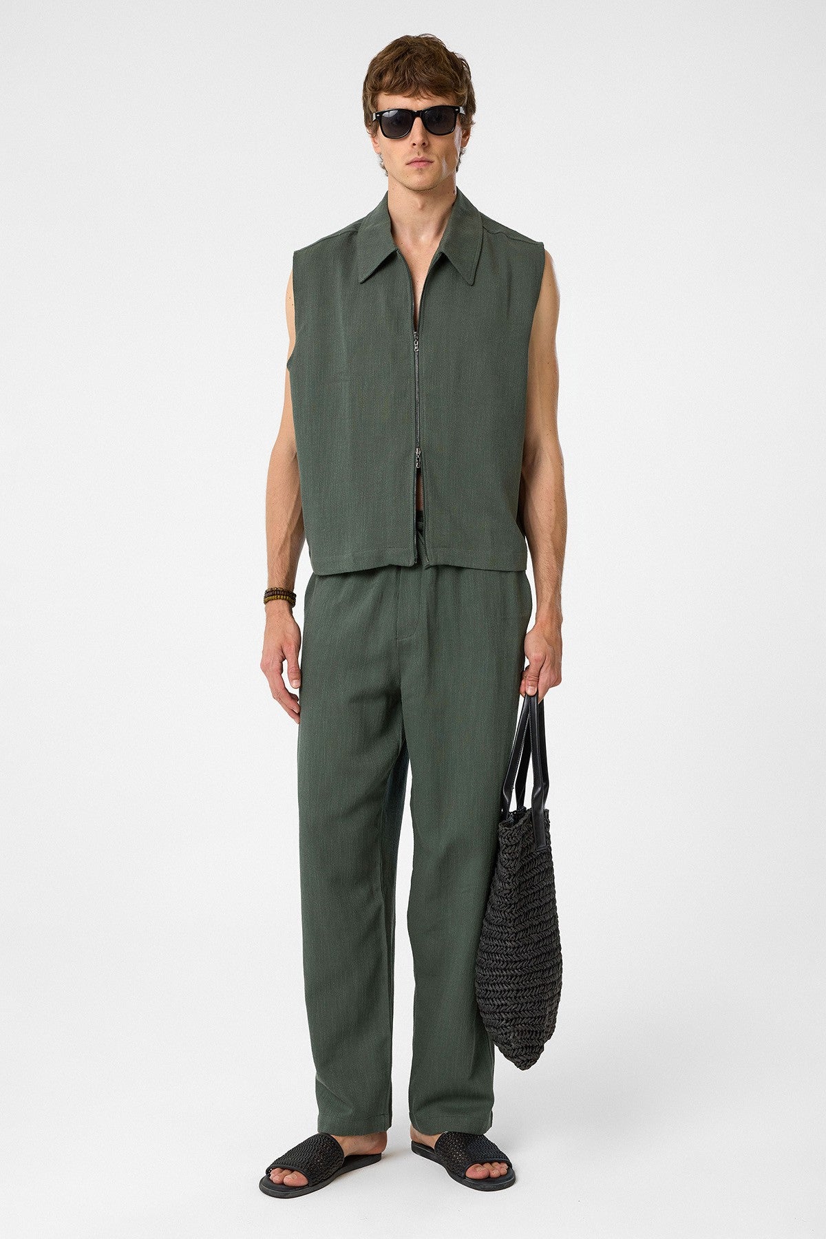 Antioch Textured Polo-Neck Men's Vest