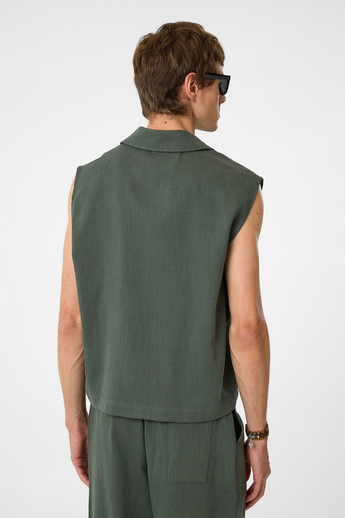 Antioch Textured Polo-Neck Men's Vest
