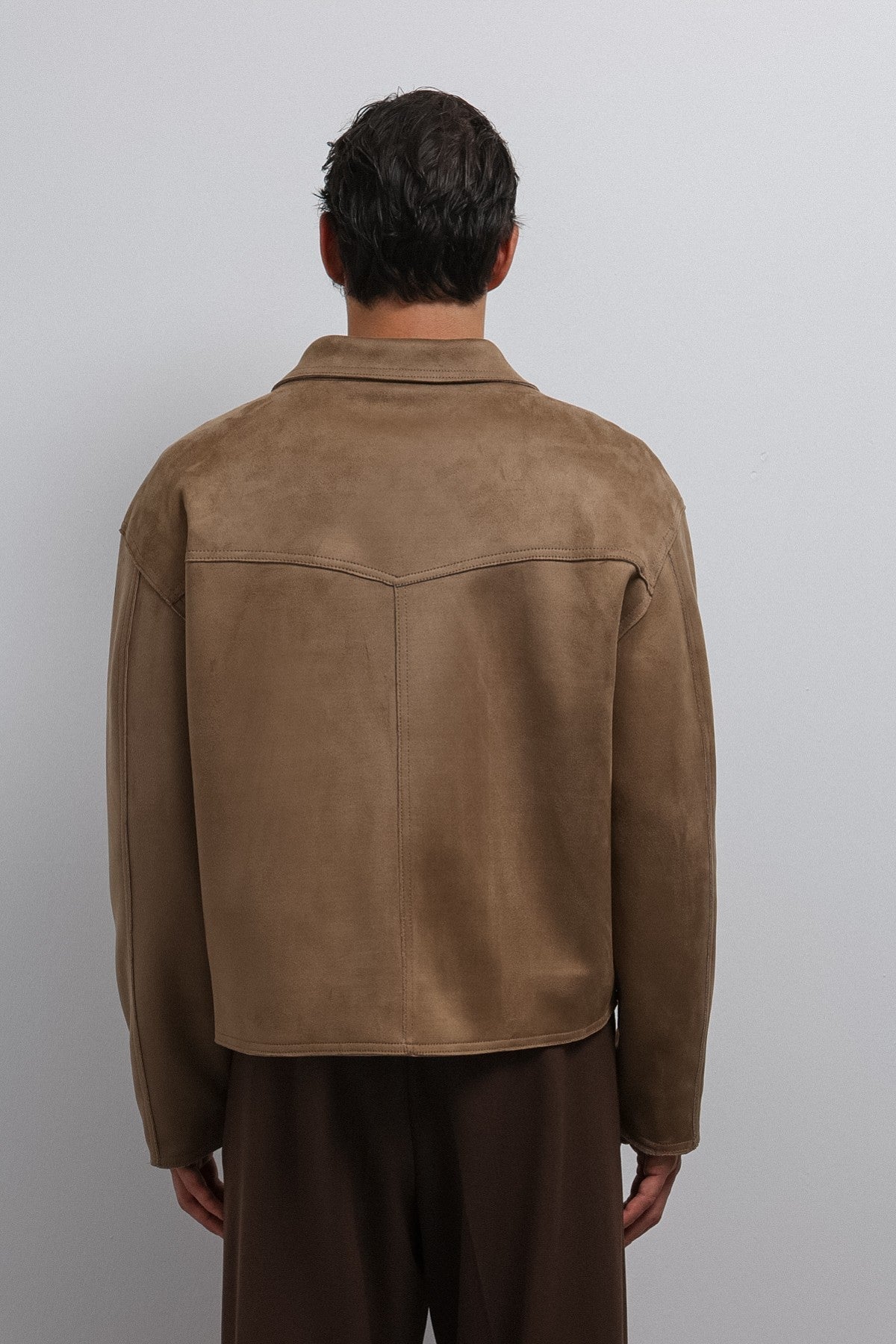 Antioch Zipper-Front Faux Suede Men's Jacket