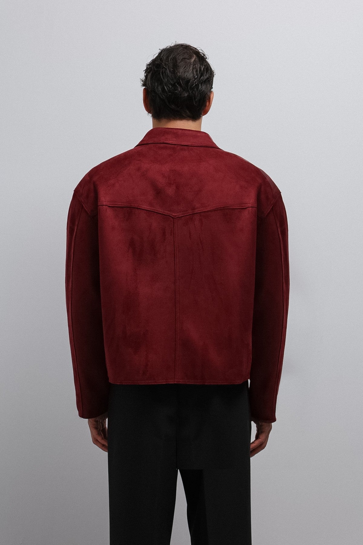 Antioch Zipper-Front Faux Suede Men's Jacket