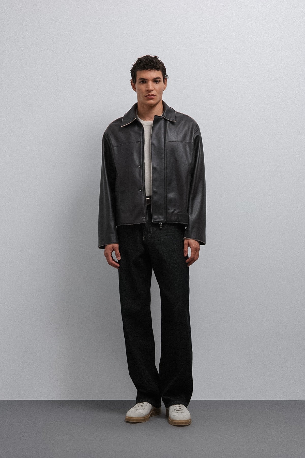 Antioch Relax Fit Synthetic Leather Men's Jacket