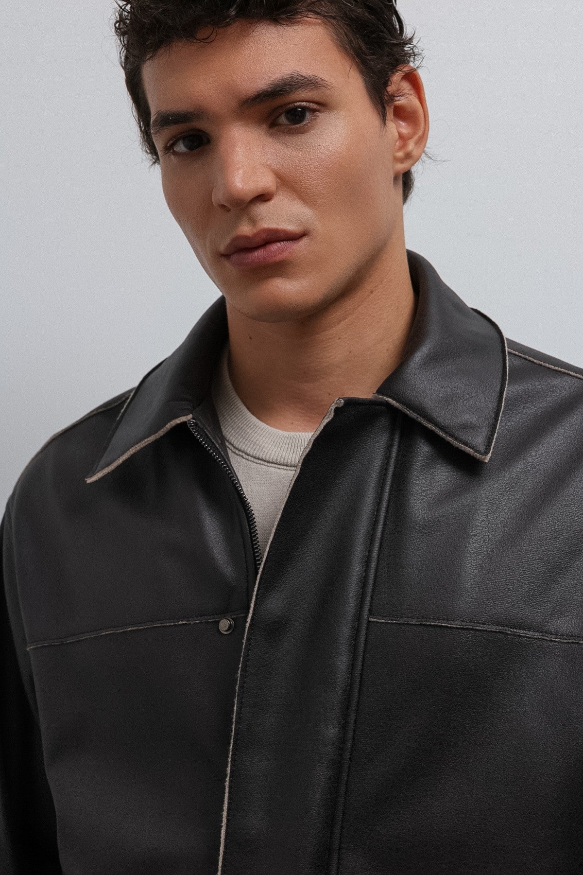Antioch Relax Fit Synthetic Leather Men's Jacket