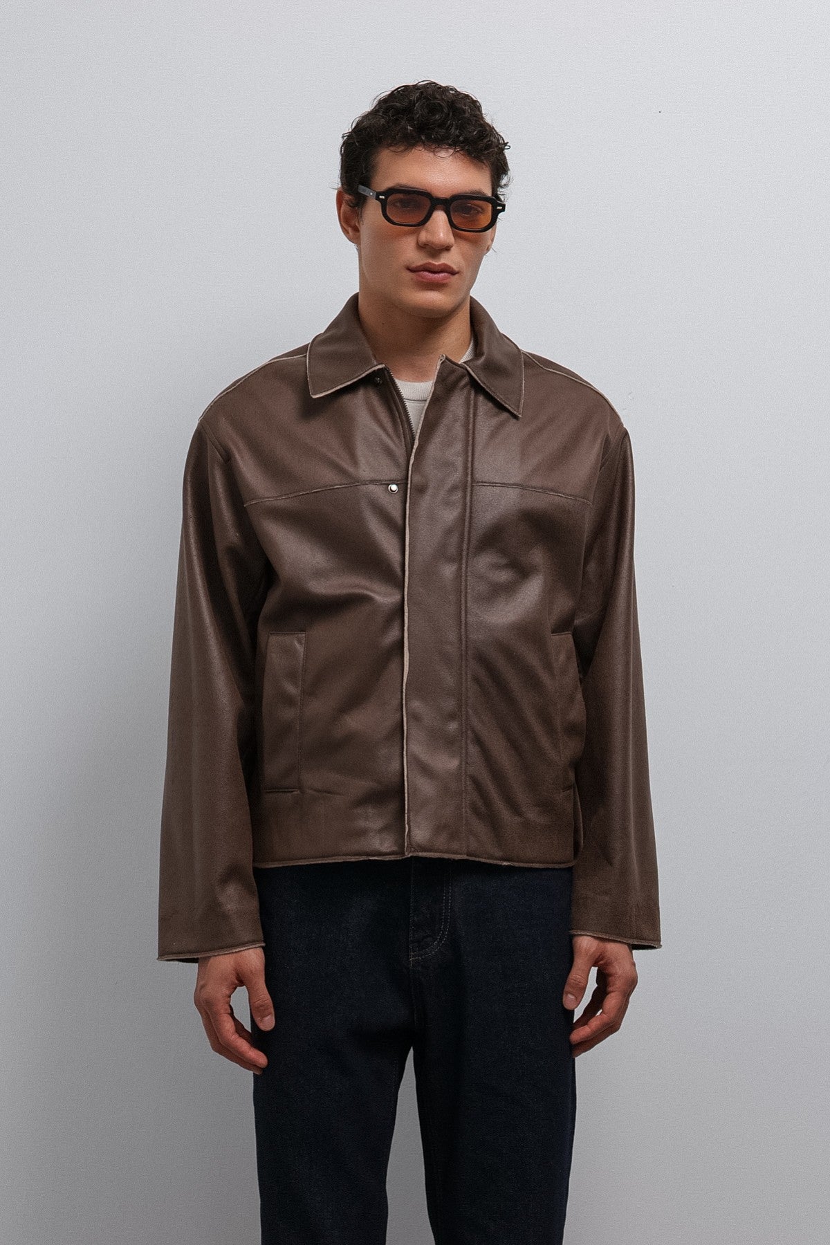 Antioch Relax Fit Synthetic Leather Men's Jacket