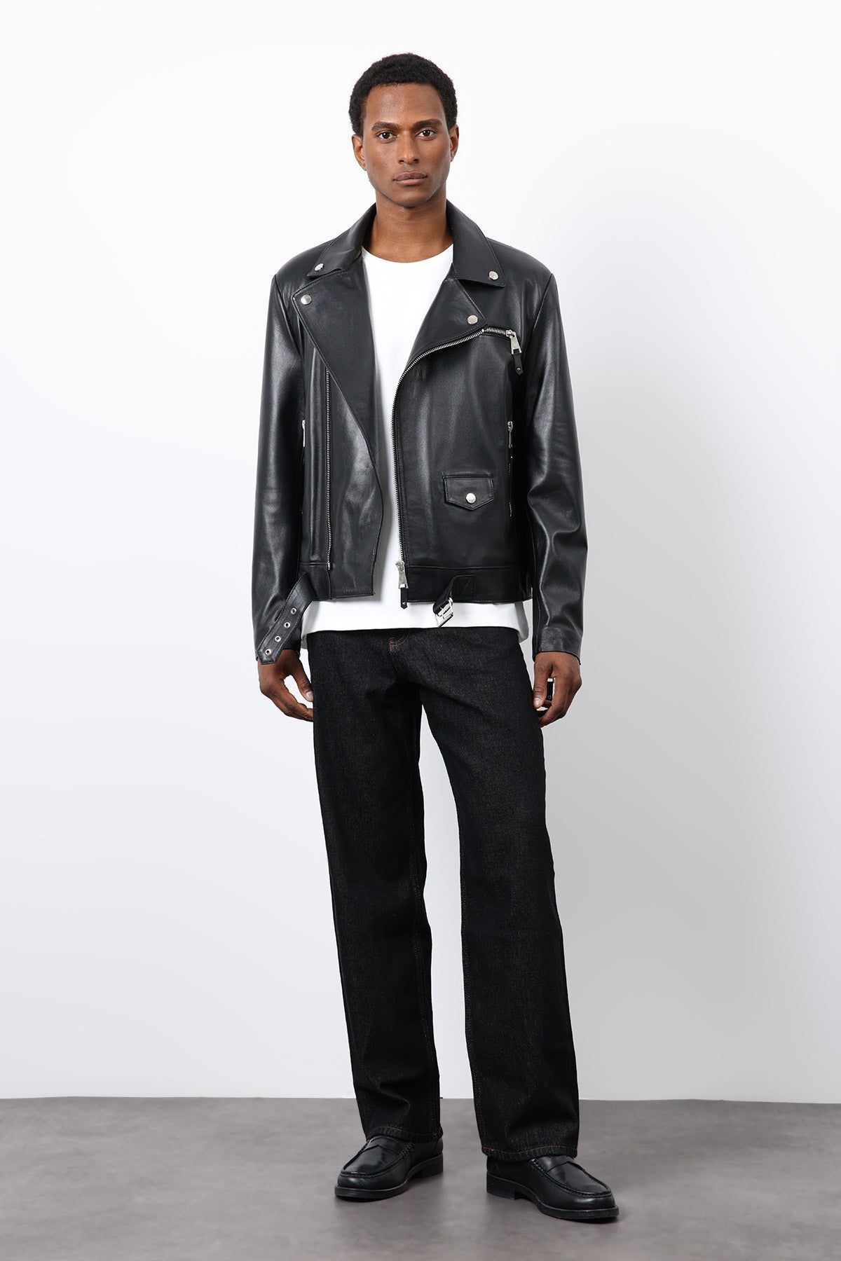 Antioch 100% Leather Biker Jacket
