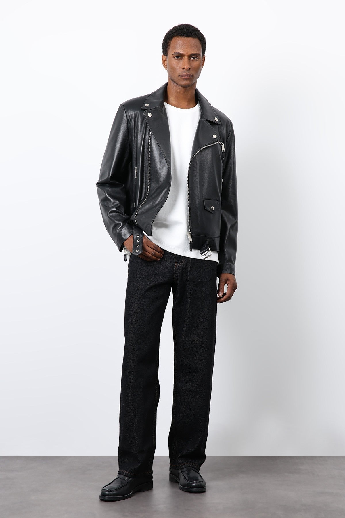 Antioch 100% Leather Biker Jacket