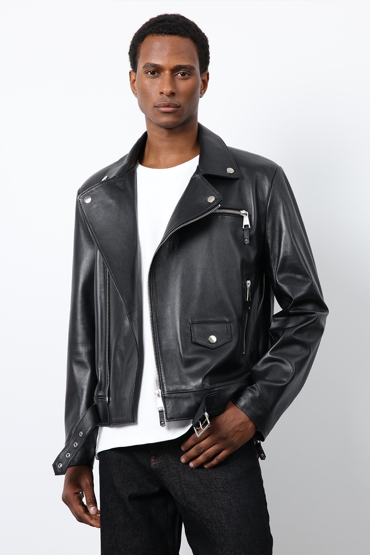 Antioch 100% Leather Biker Jacket