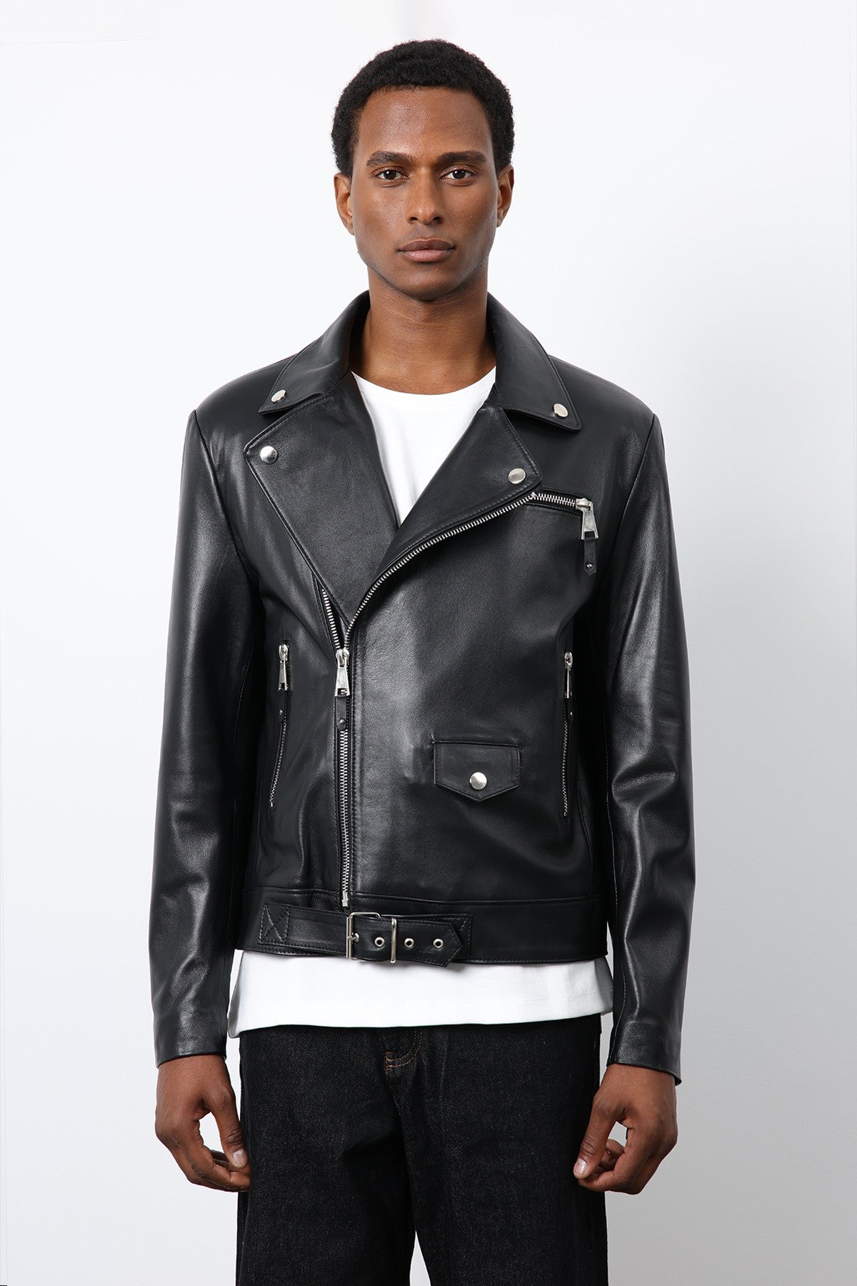 Antioch 100% Leather Biker Jacket