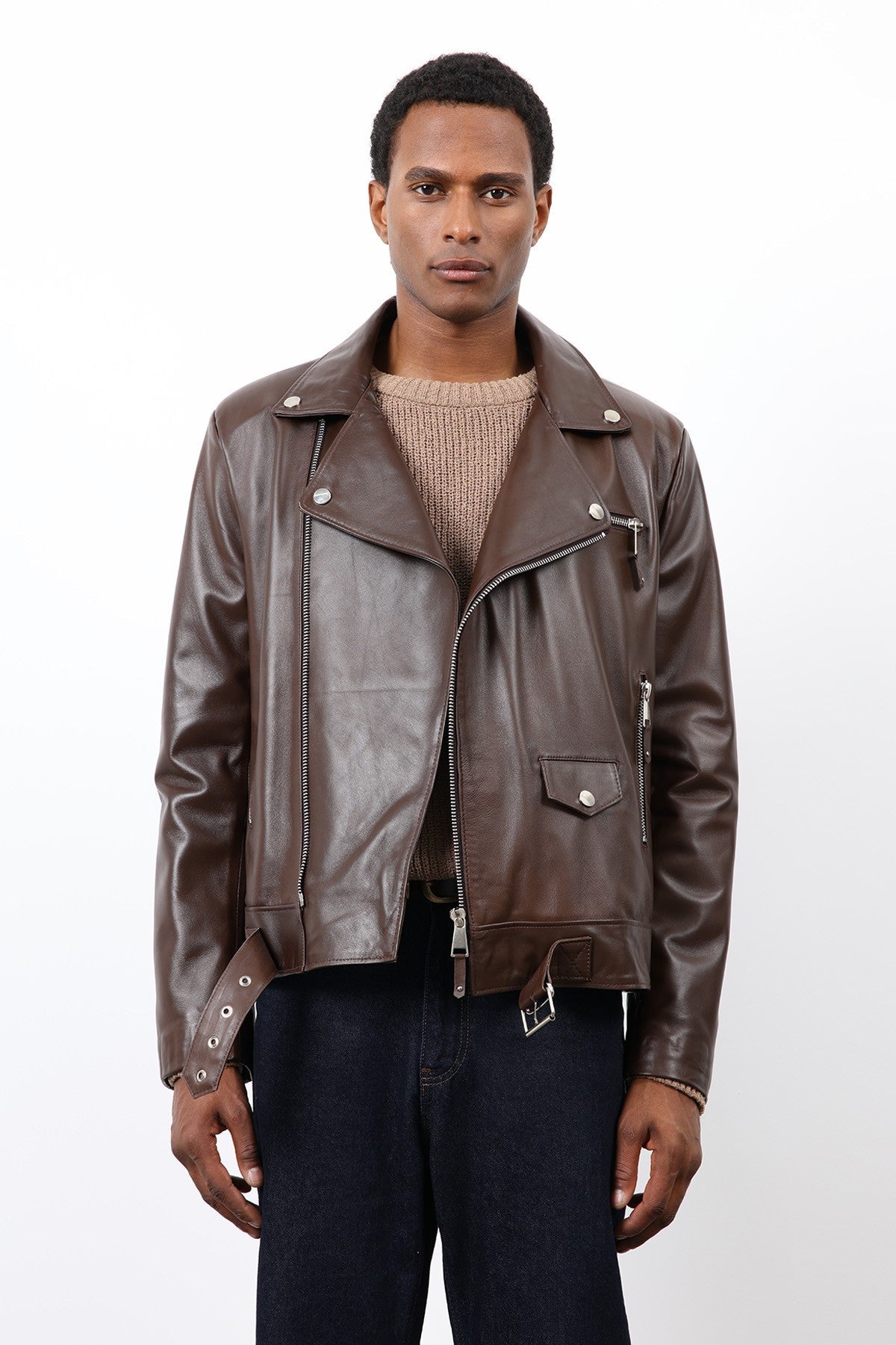 Antioch 100% Leather Biker Jacket