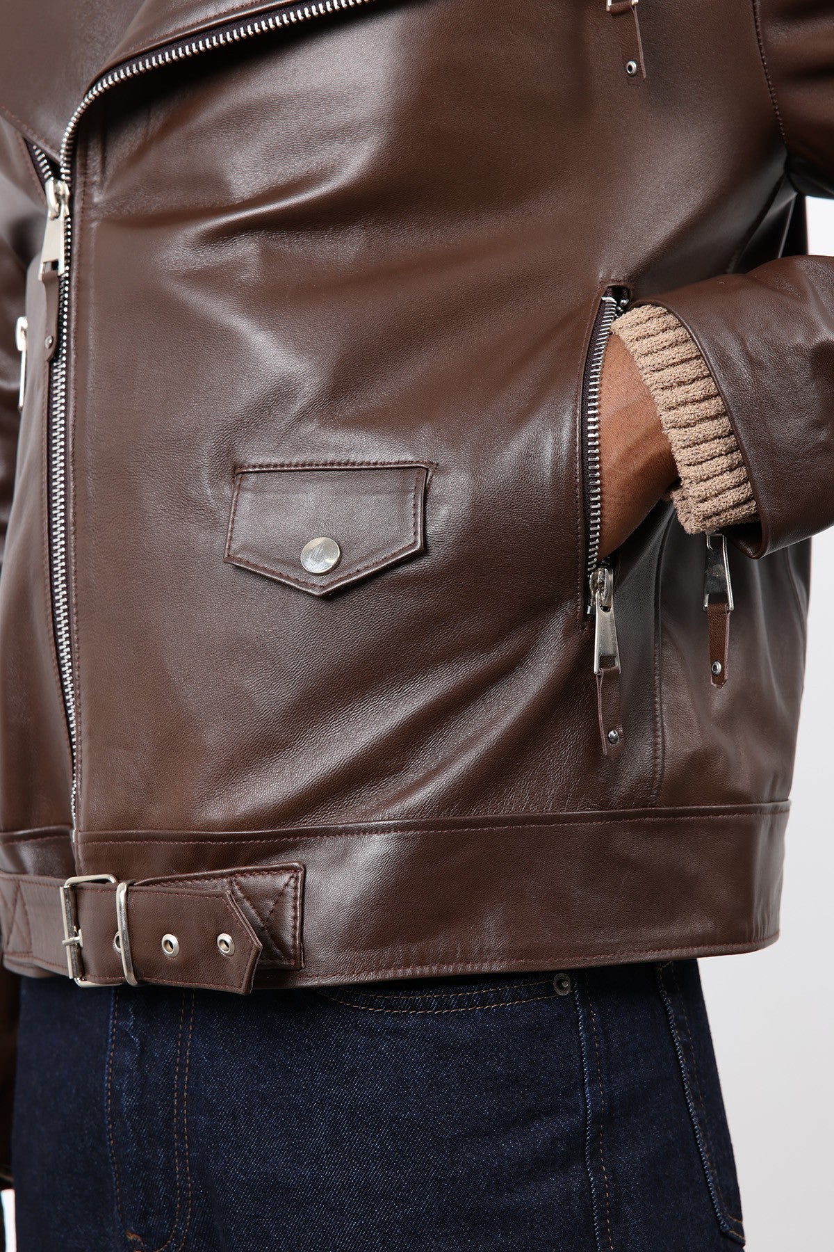 Antioch 100% Leather Biker Jacket