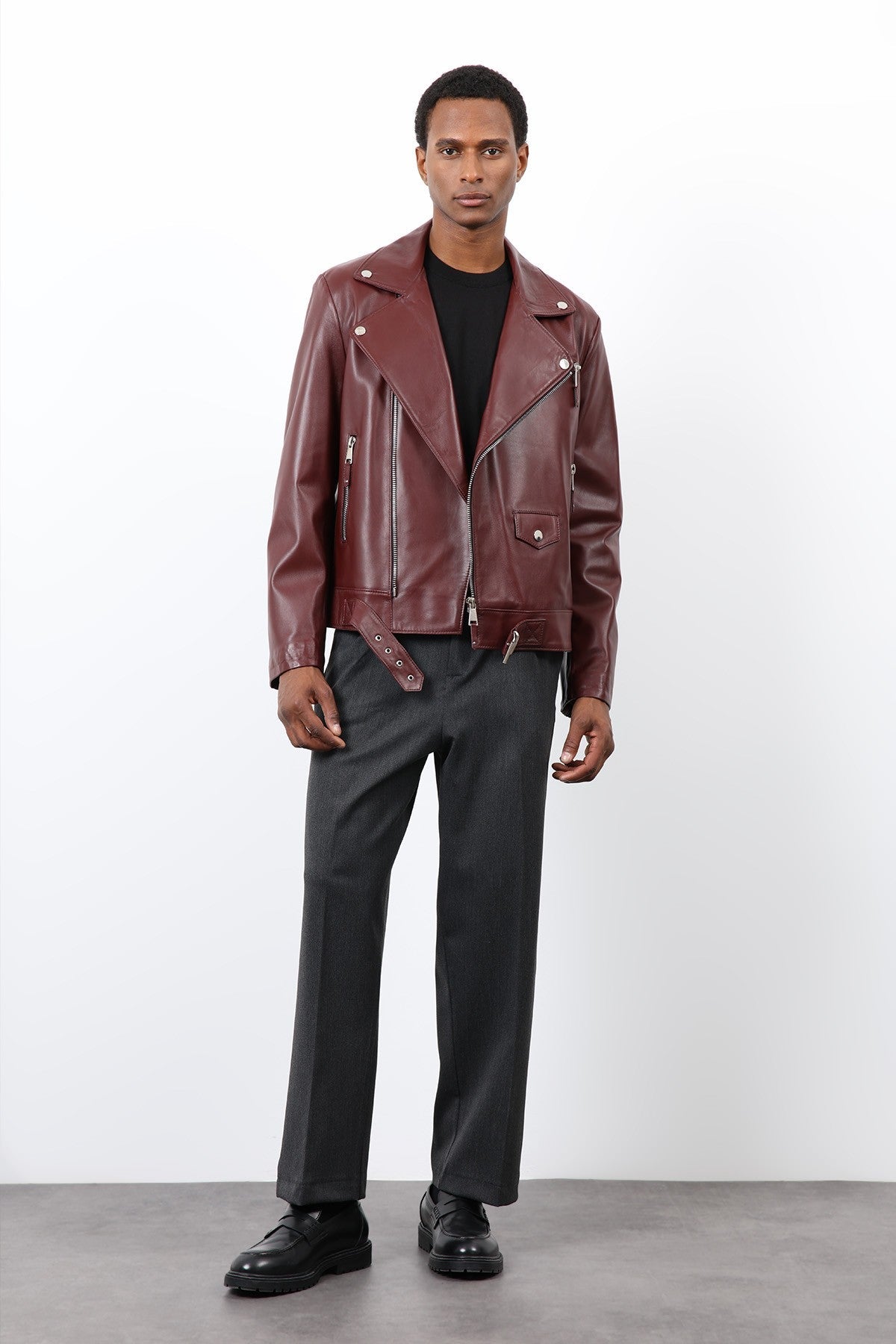 Antioch 100% Leather Biker Jacket