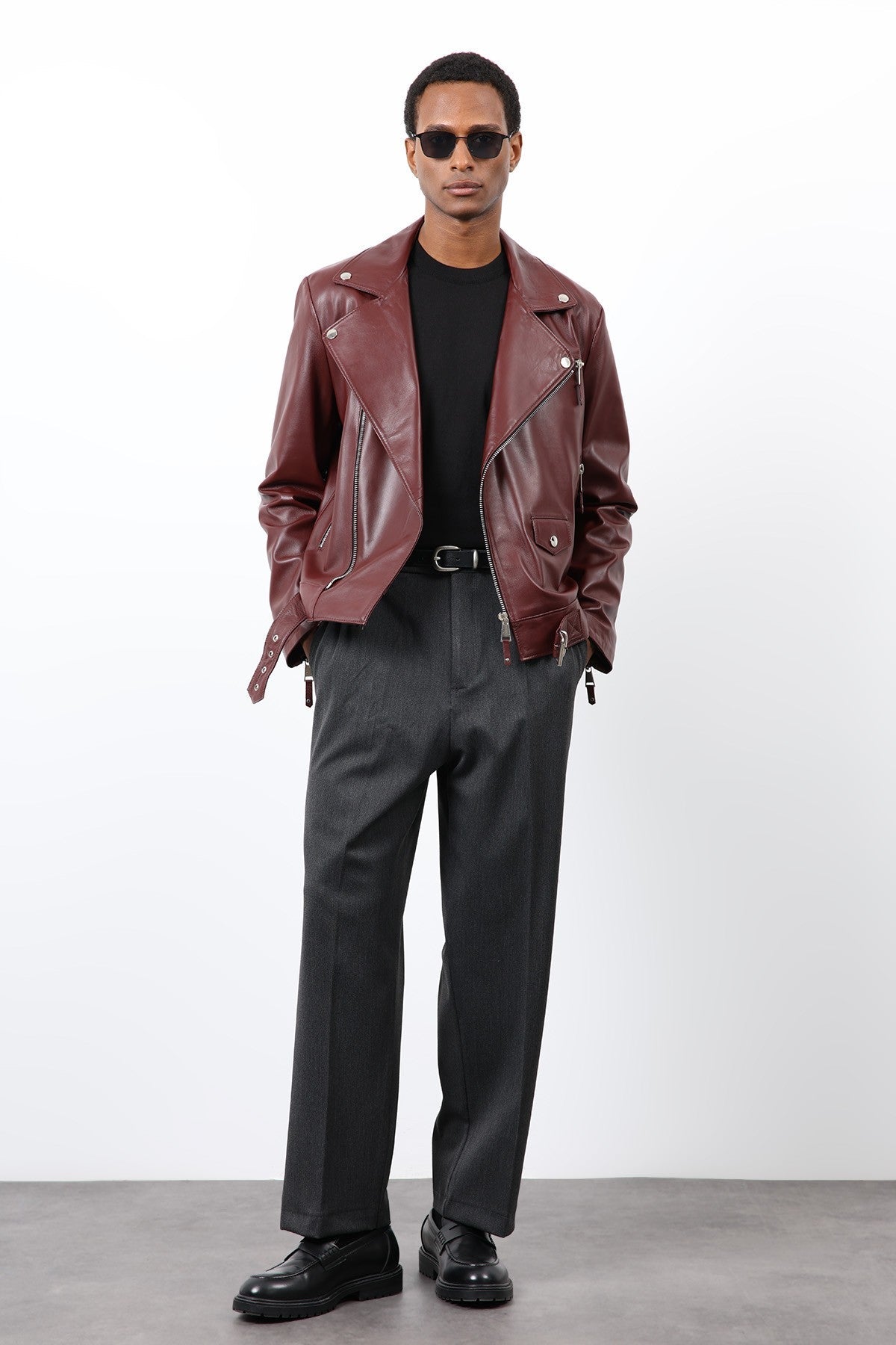Antioch 100% Leather Biker Jacket