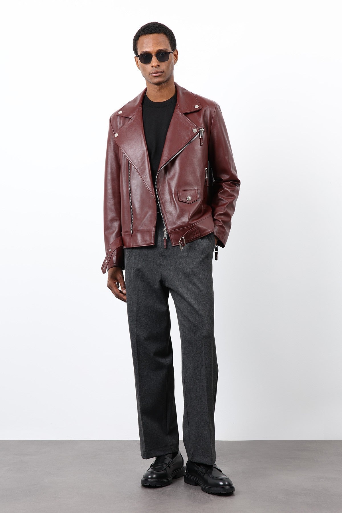 Antioch 100% Leather Biker Jacket