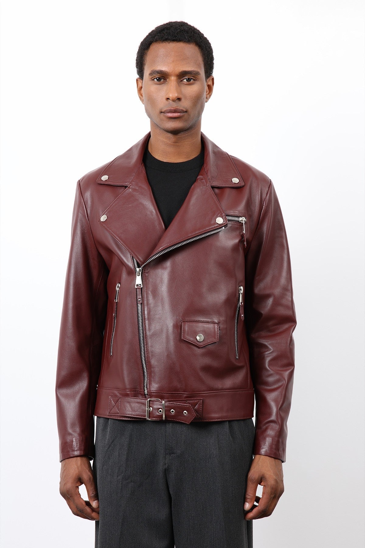 Antioch 100% Leather Biker Jacket