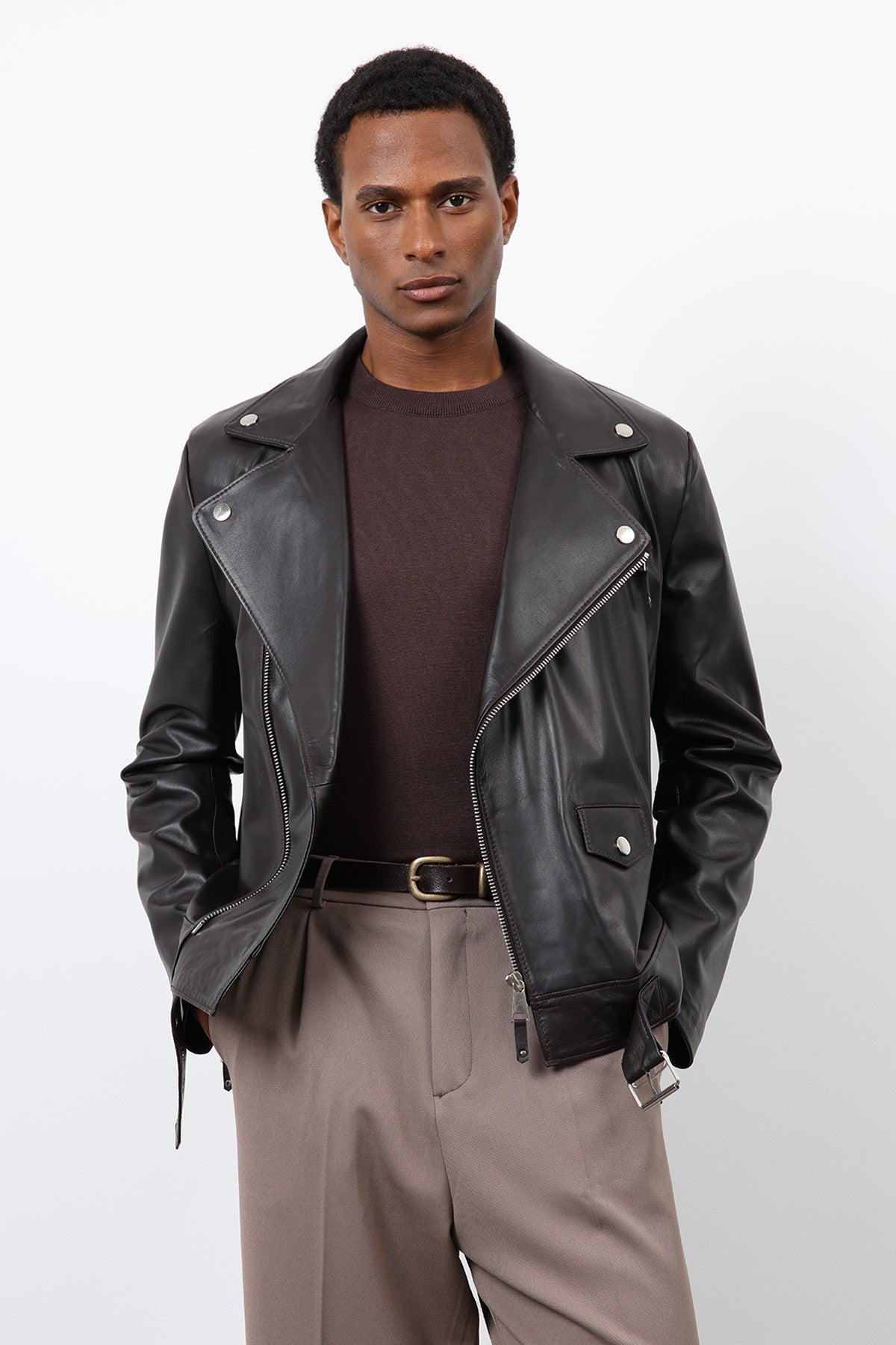 Antioch 100% Leather Biker Jacket