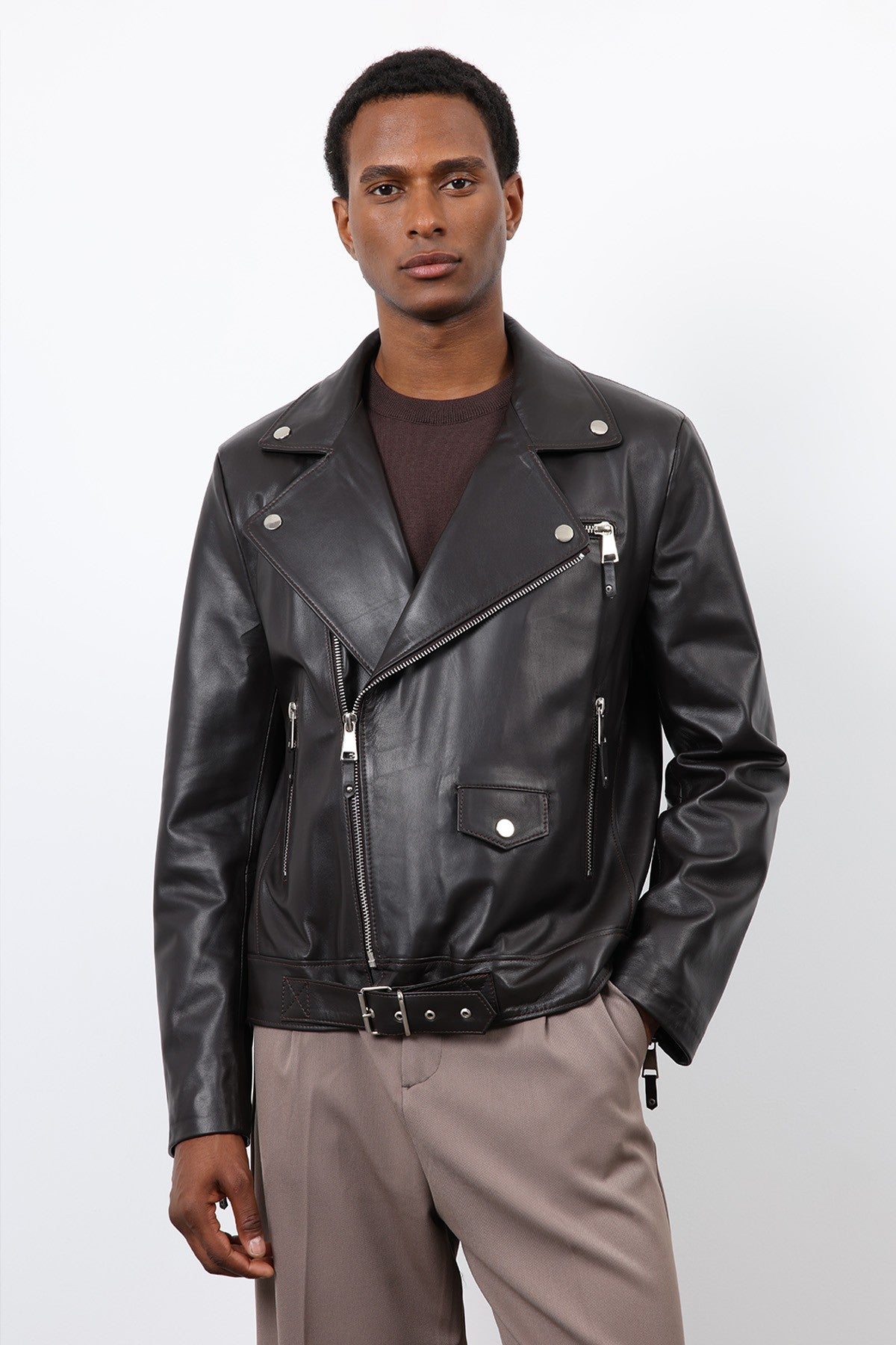 Antioch 100% Leather Biker Jacket