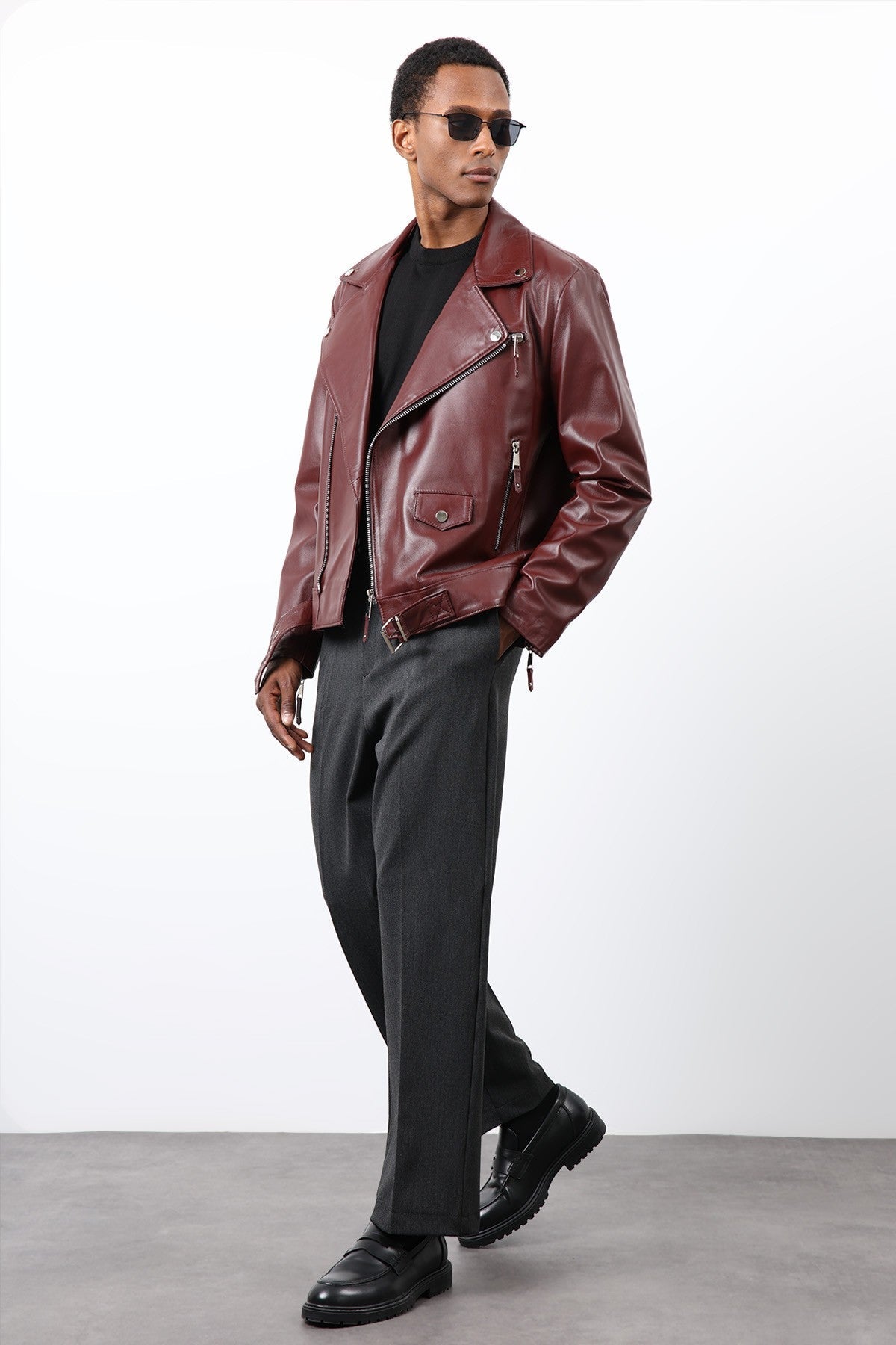 Antioch 100% Leather Biker Jacket