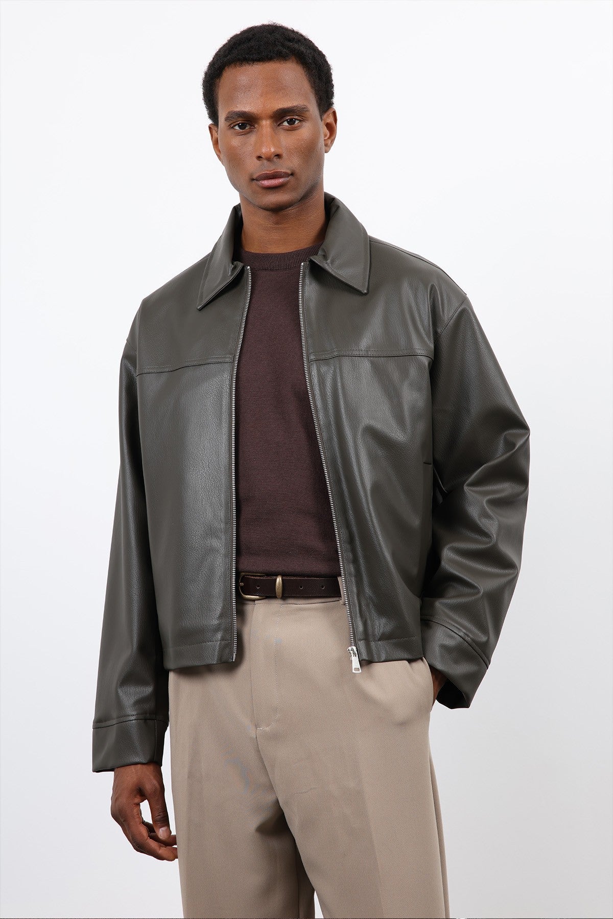 Antioch Relax Fit Men's Leather Jacket