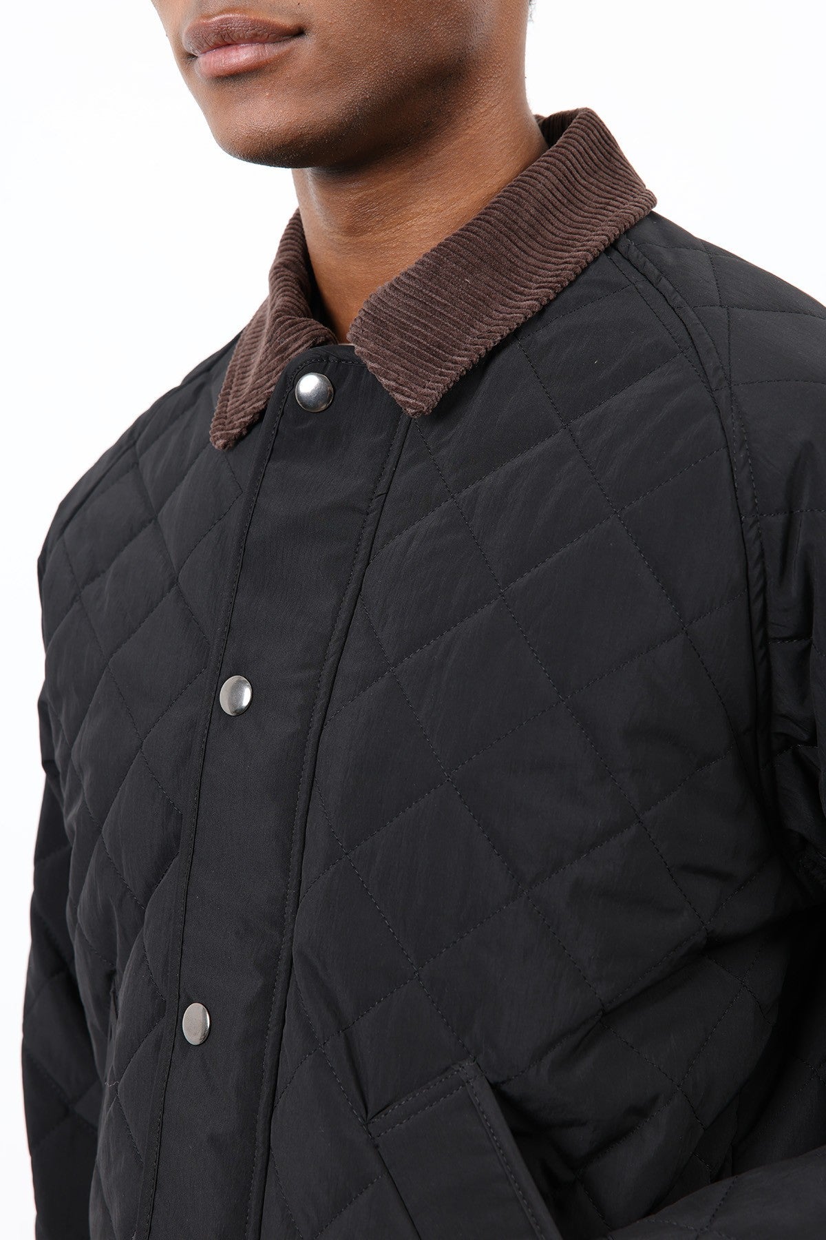 Antioch Men's Jacket with Contrast Collar and Baklava Pattern