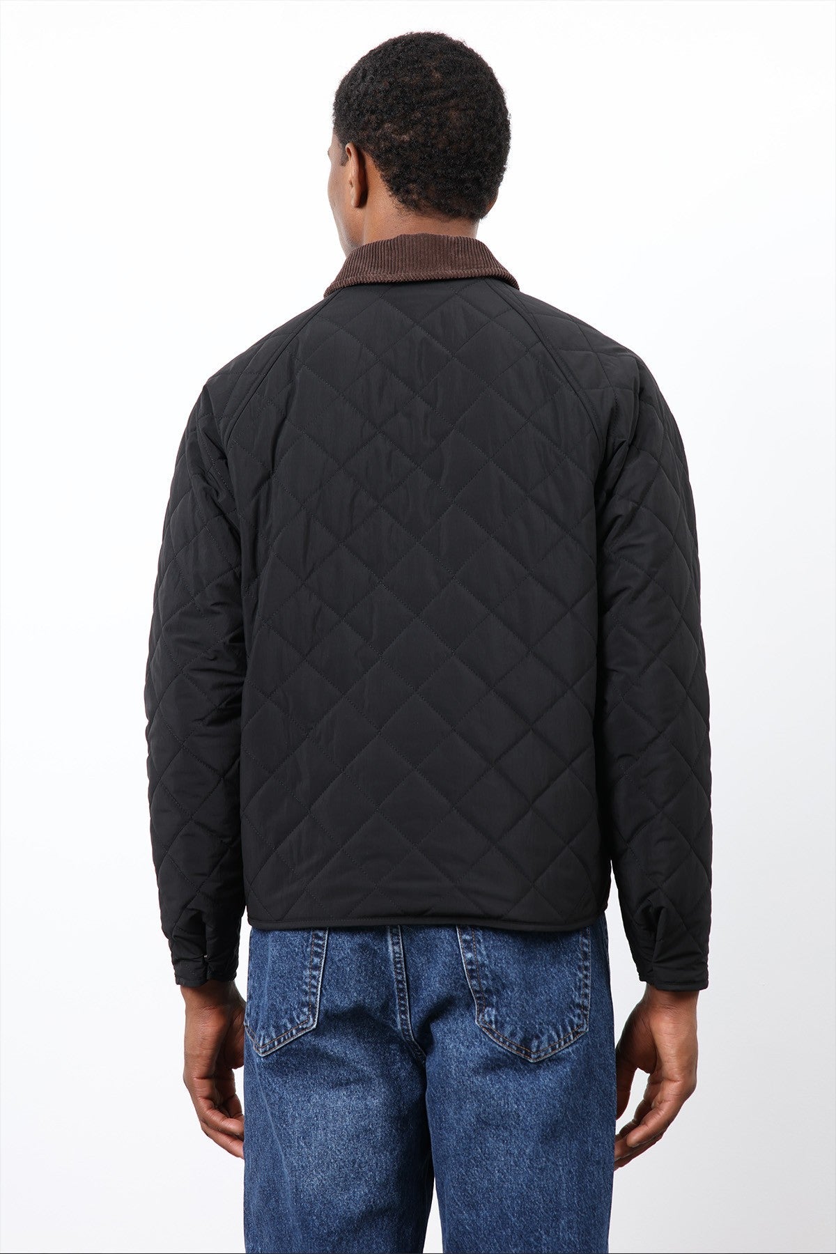Antioch Men's Jacket with Contrast Collar and Baklava Pattern