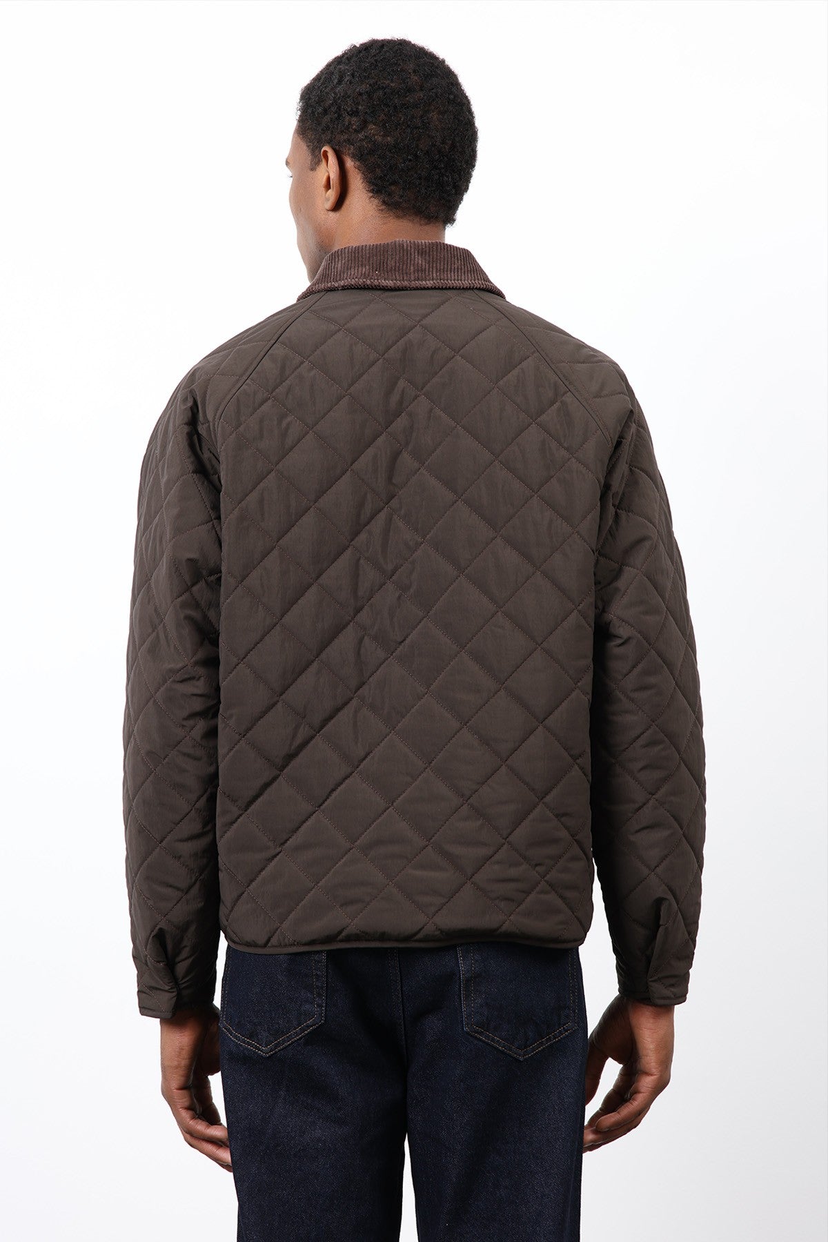 Antioch Men's Jacket with Contrast Collar and Baklava Pattern