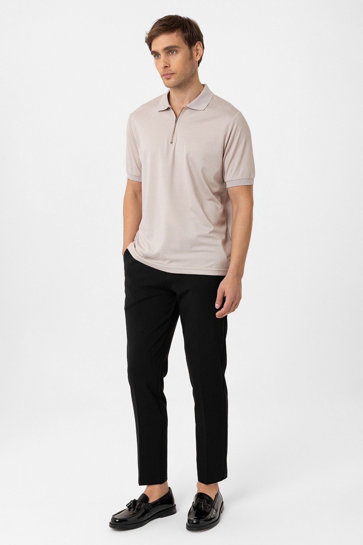 Antioch Zipper Regular Fit Men's T-Shirt