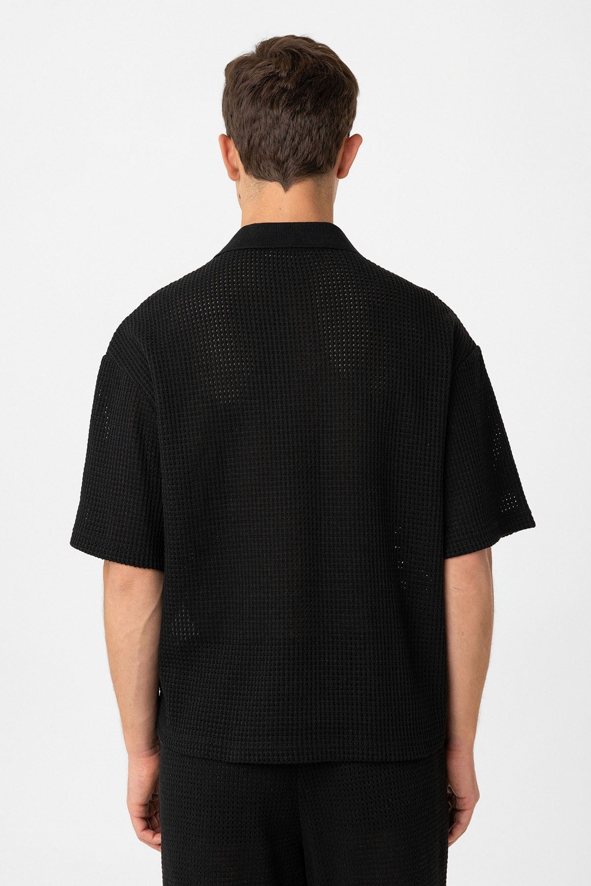 Antioch Polo-Neck Textured Relaxed-Fit Men's T-Shirt