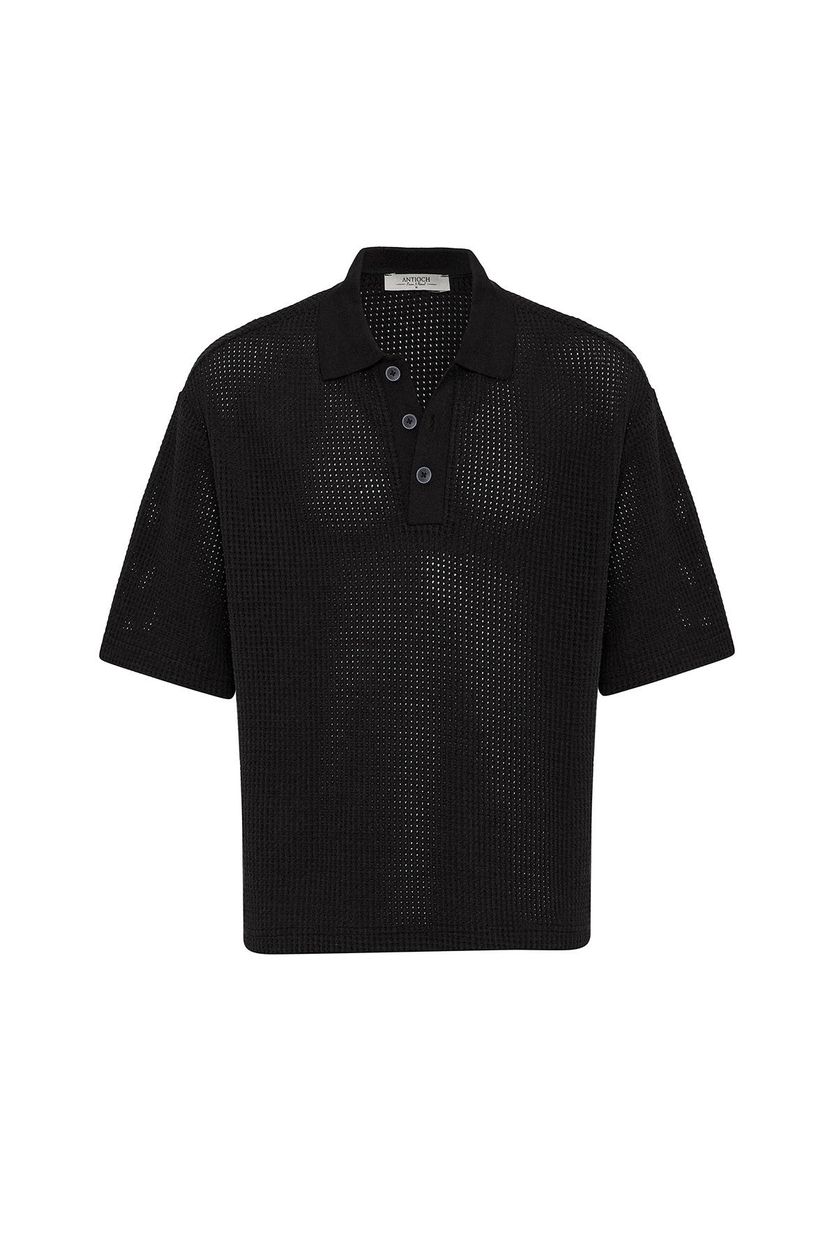 Antioch Polo-Neck Textured Relaxed-Fit Men's T-Shirt