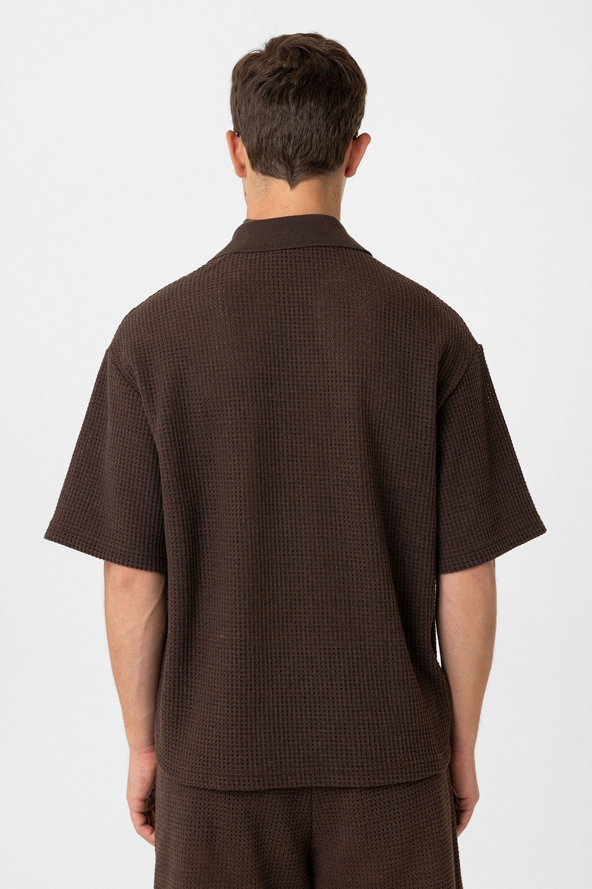 Antioch Polo-Neck Textured Relaxed-Fit Men's T-Shirt