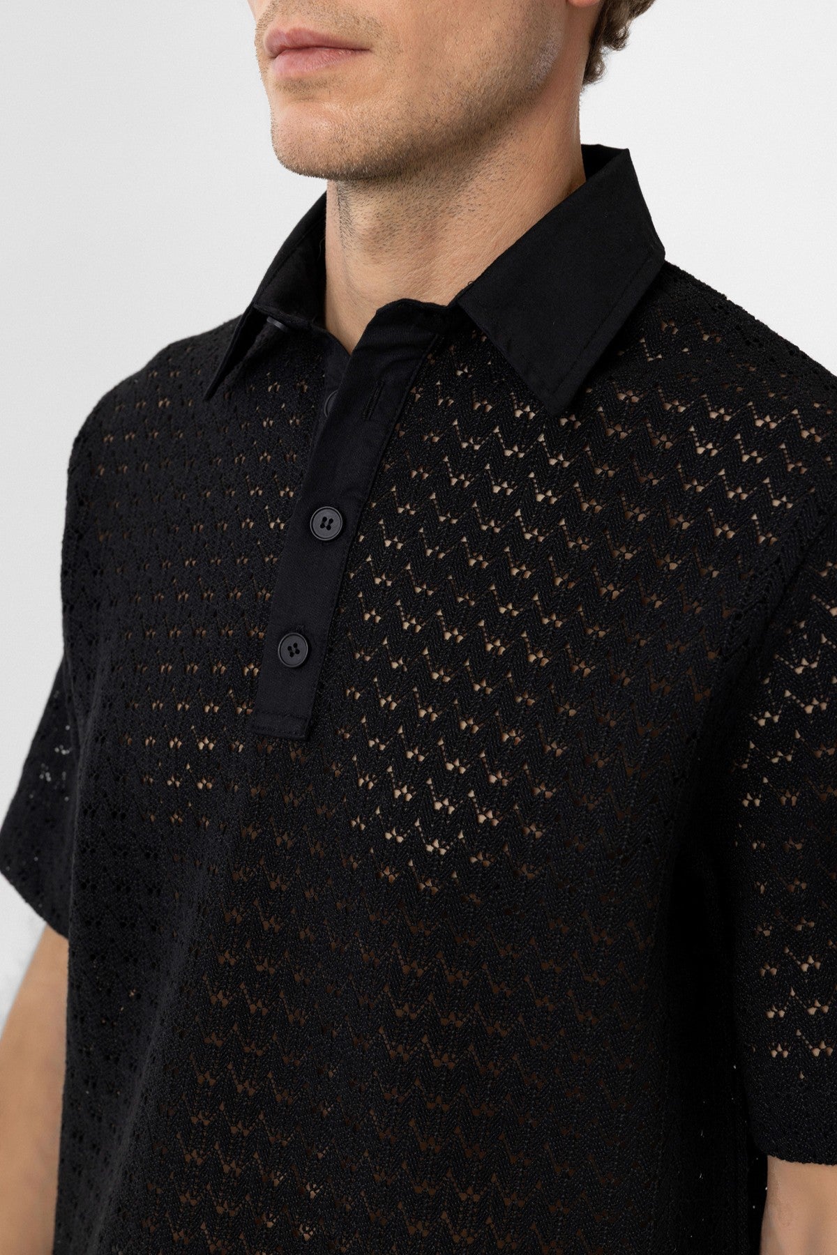 Antioch Polo-Neck Knit Men's T-Shirt