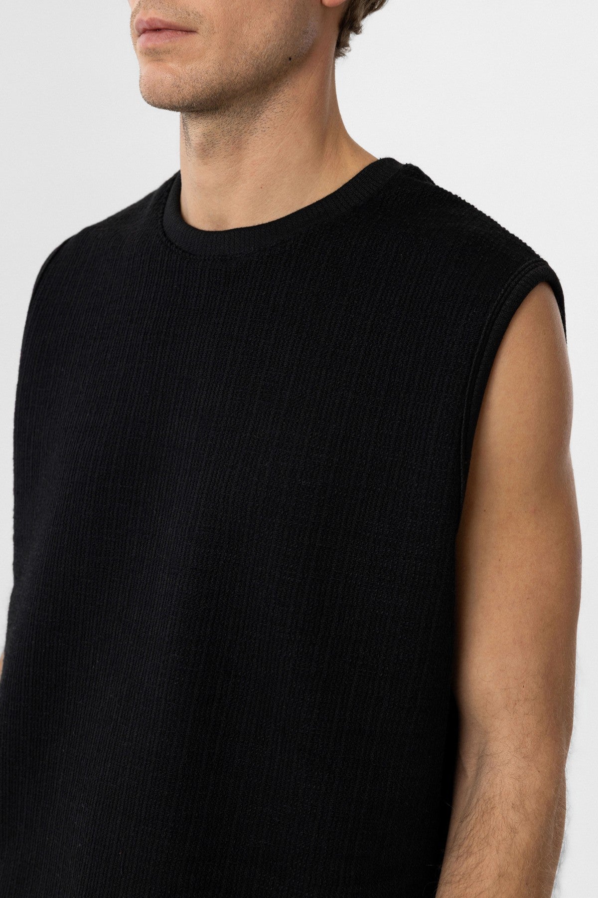 Antioch Regular Fit Textured Men's Sleeveless T-Shirt